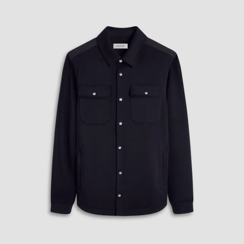 Soft Touch Solid Shirt Jacket sold by Bugatchi