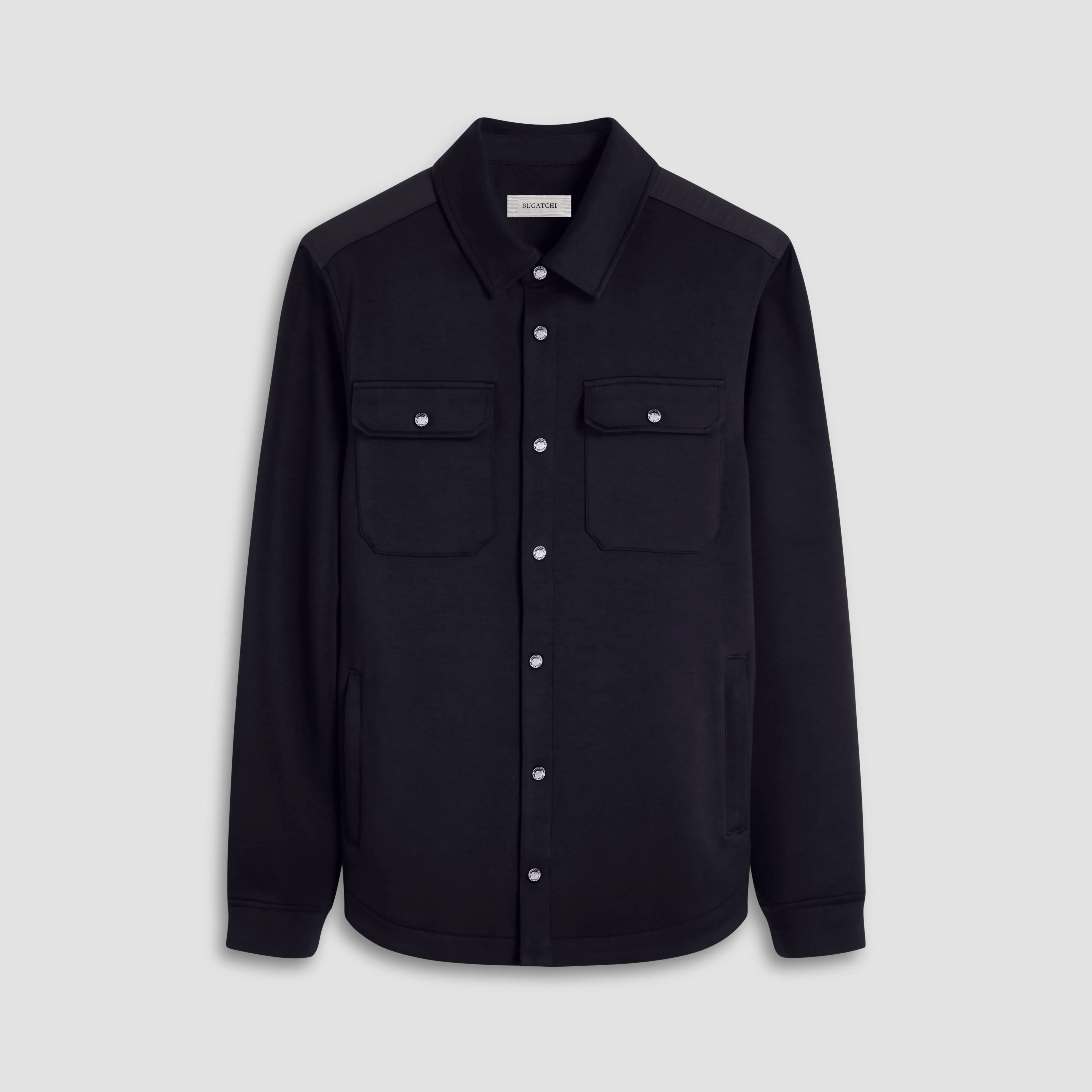 Soft Touch Solid Shirt Jacket sold by Bugatchi
