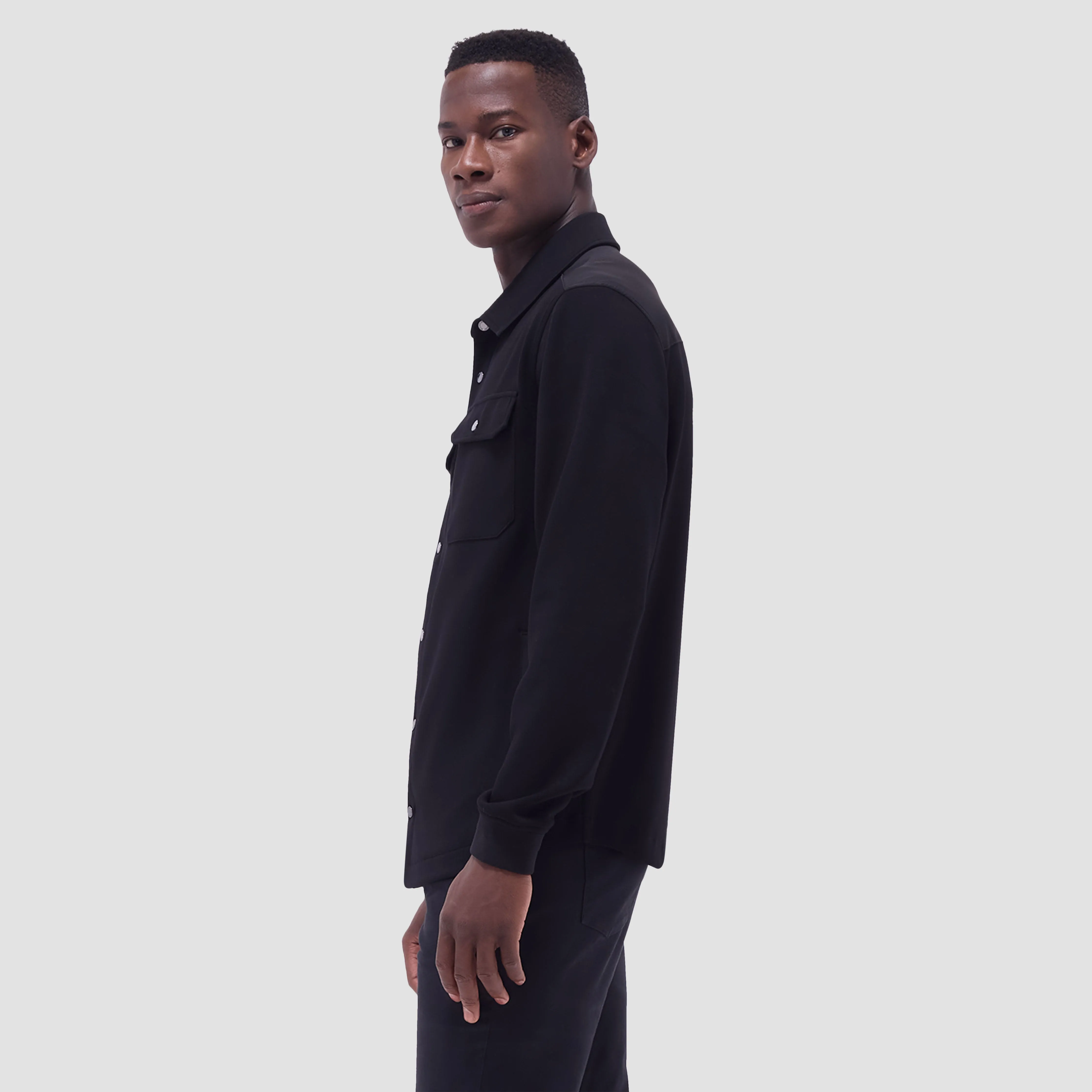 Soft Touch Solid Shirt Jacket sold by Bugatchi product image thumbnail 3