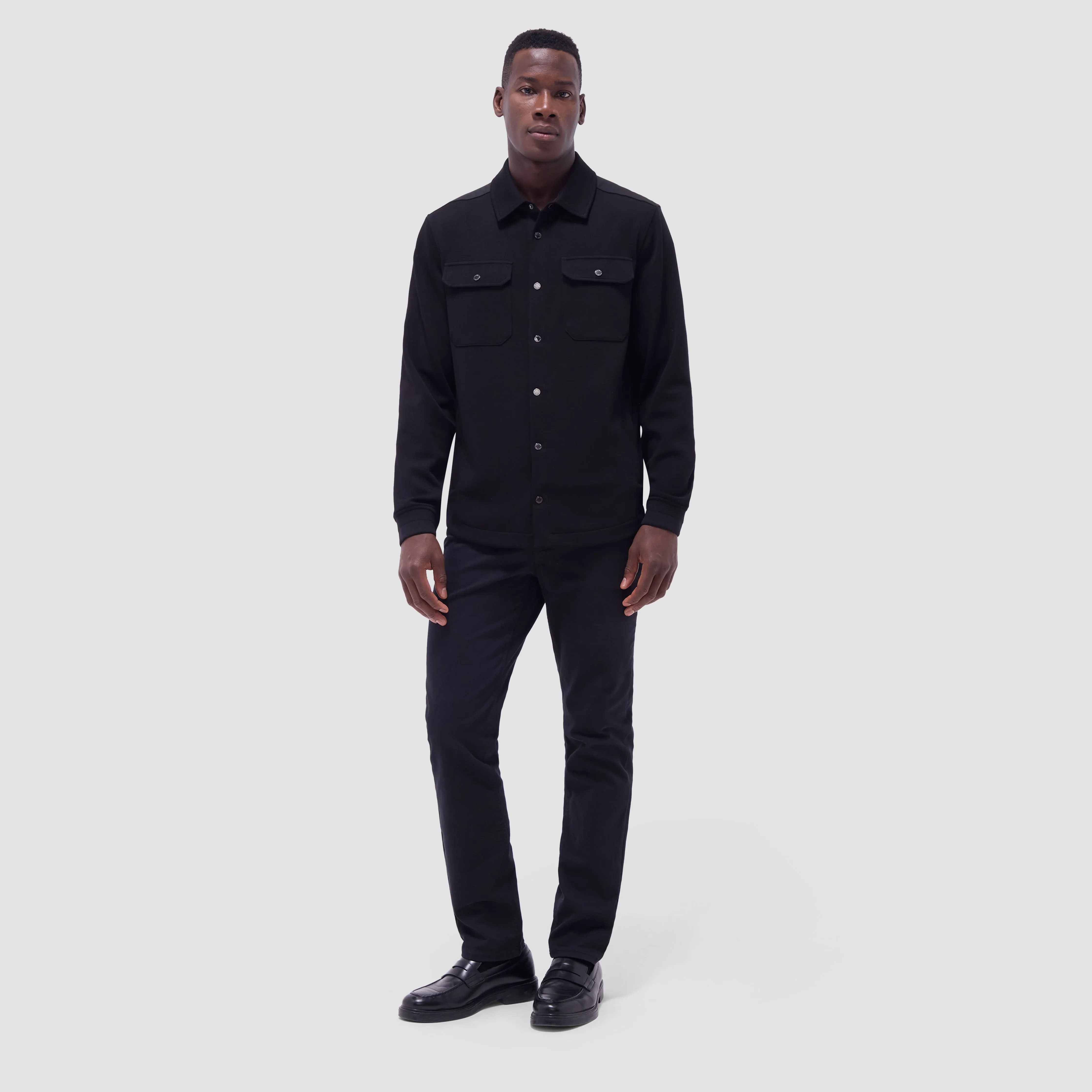 Soft Touch Solid Shirt Jacket sold by Bugatchi product image thumbnail 5