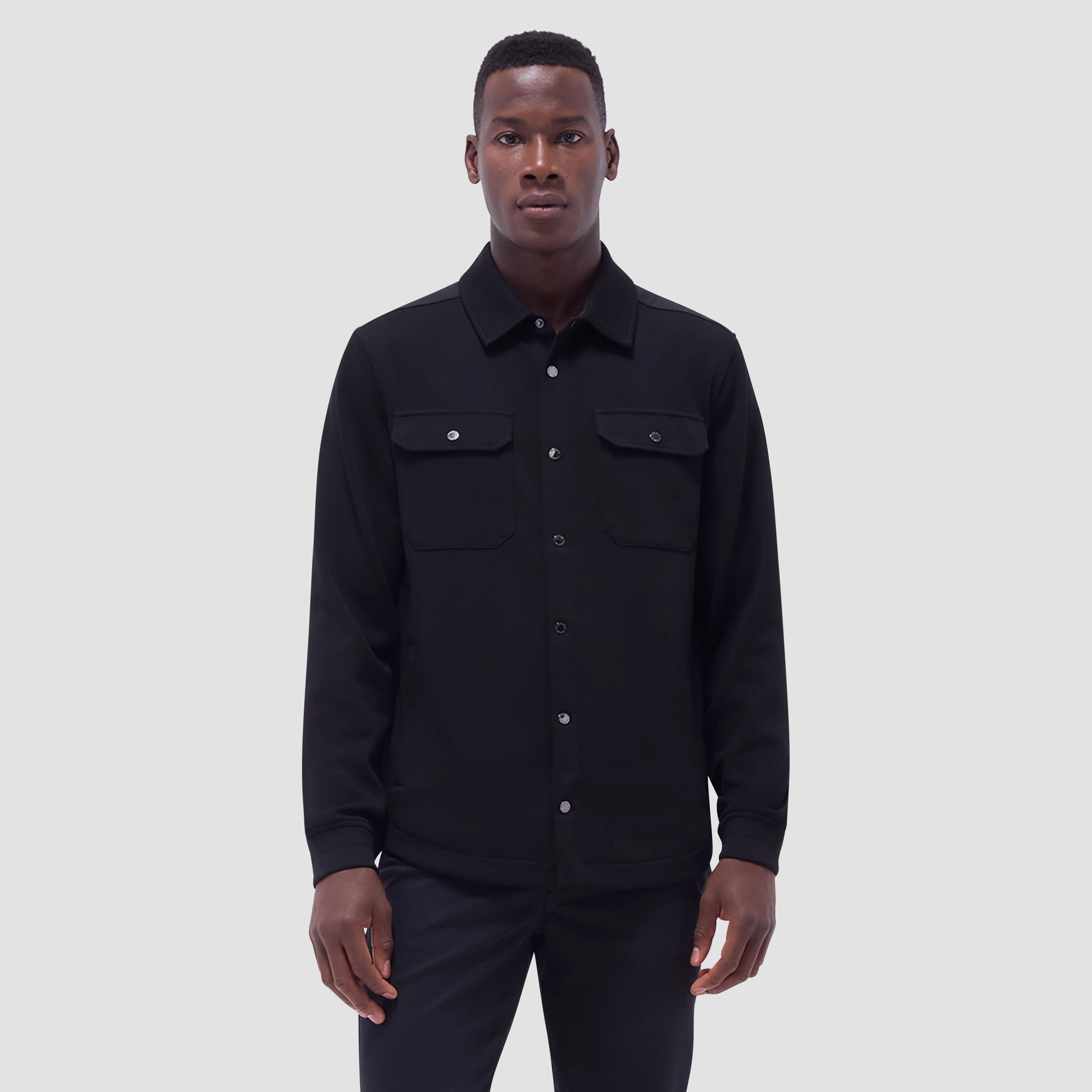 Soft Touch Solid Shirt Jacket sold by Bugatchi product image thumbnail 2