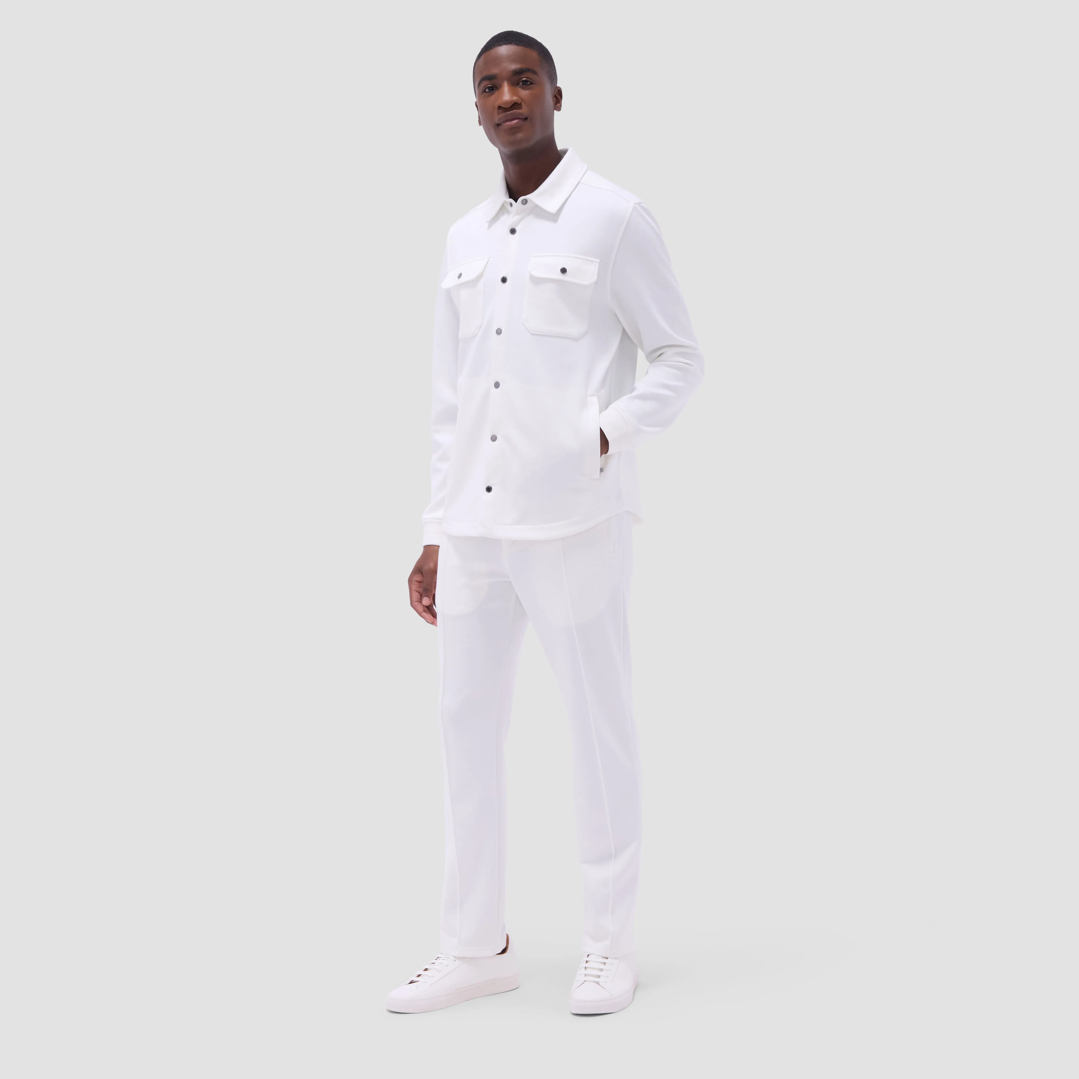 Soft Touch Solid Shirt Jacket sold by Bugatchi product image thumbnail 5