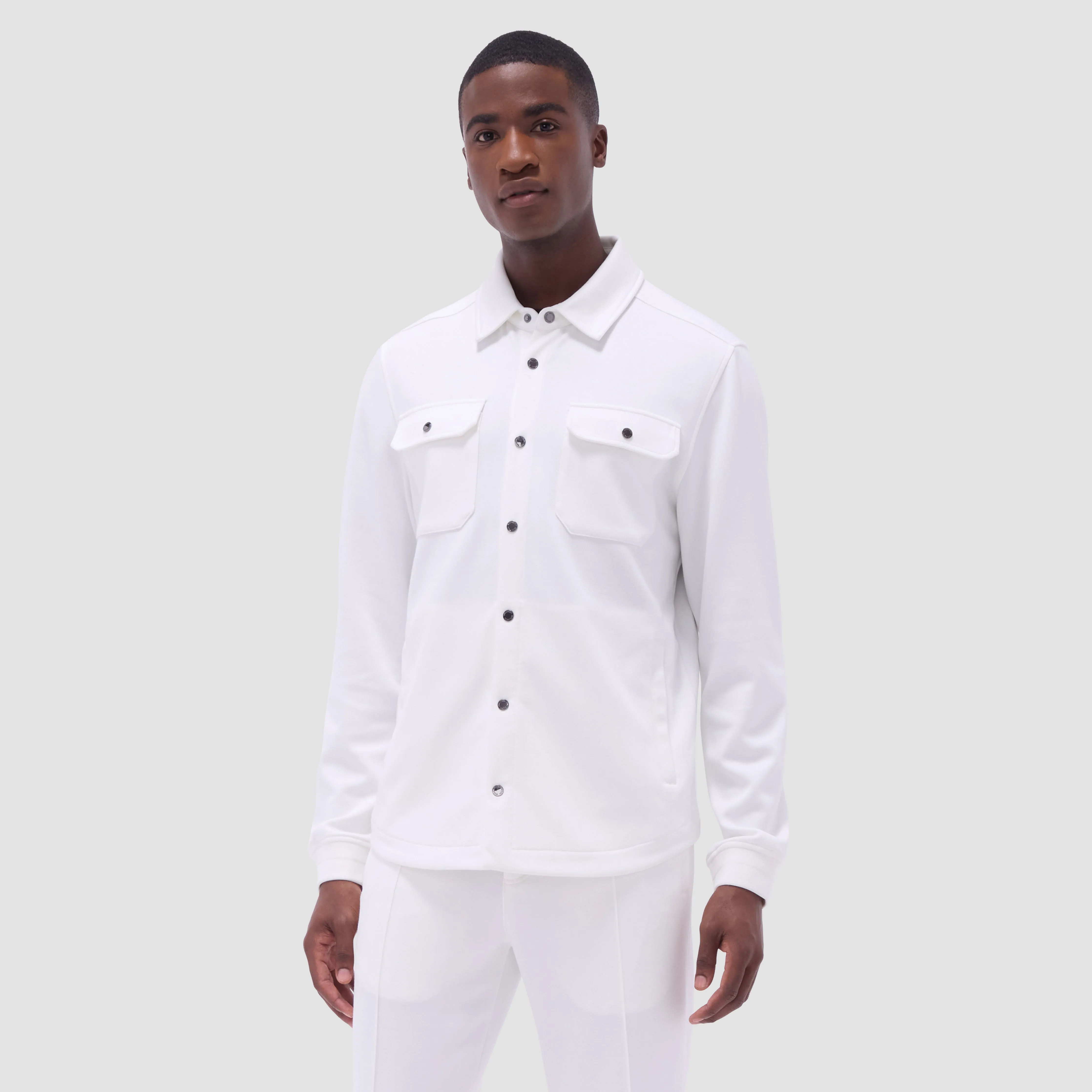 Soft Touch Solid Shirt Jacket sold by Bugatchi product image thumbnail 2