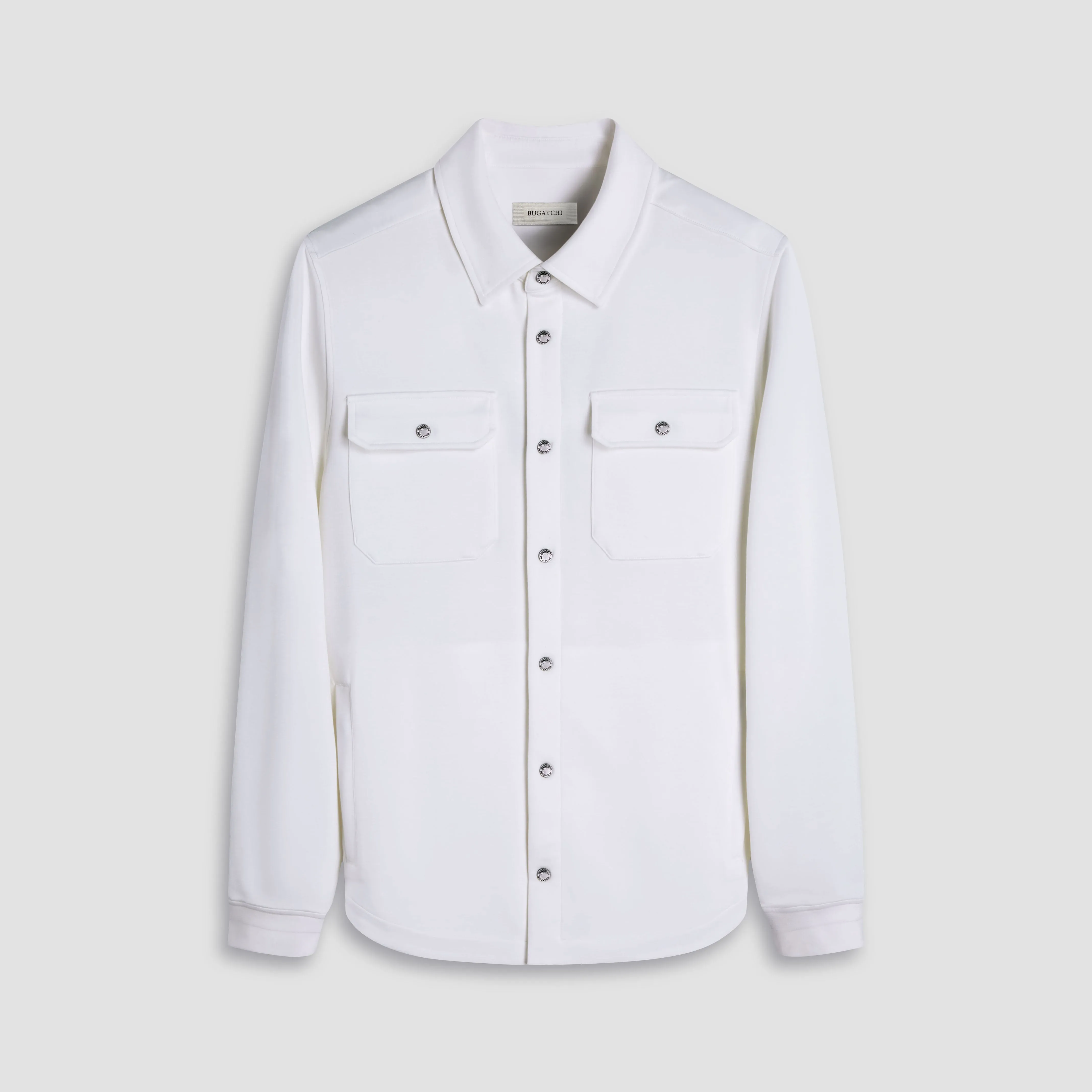 Soft Touch Solid Shirt Jacket sold by Bugatchi