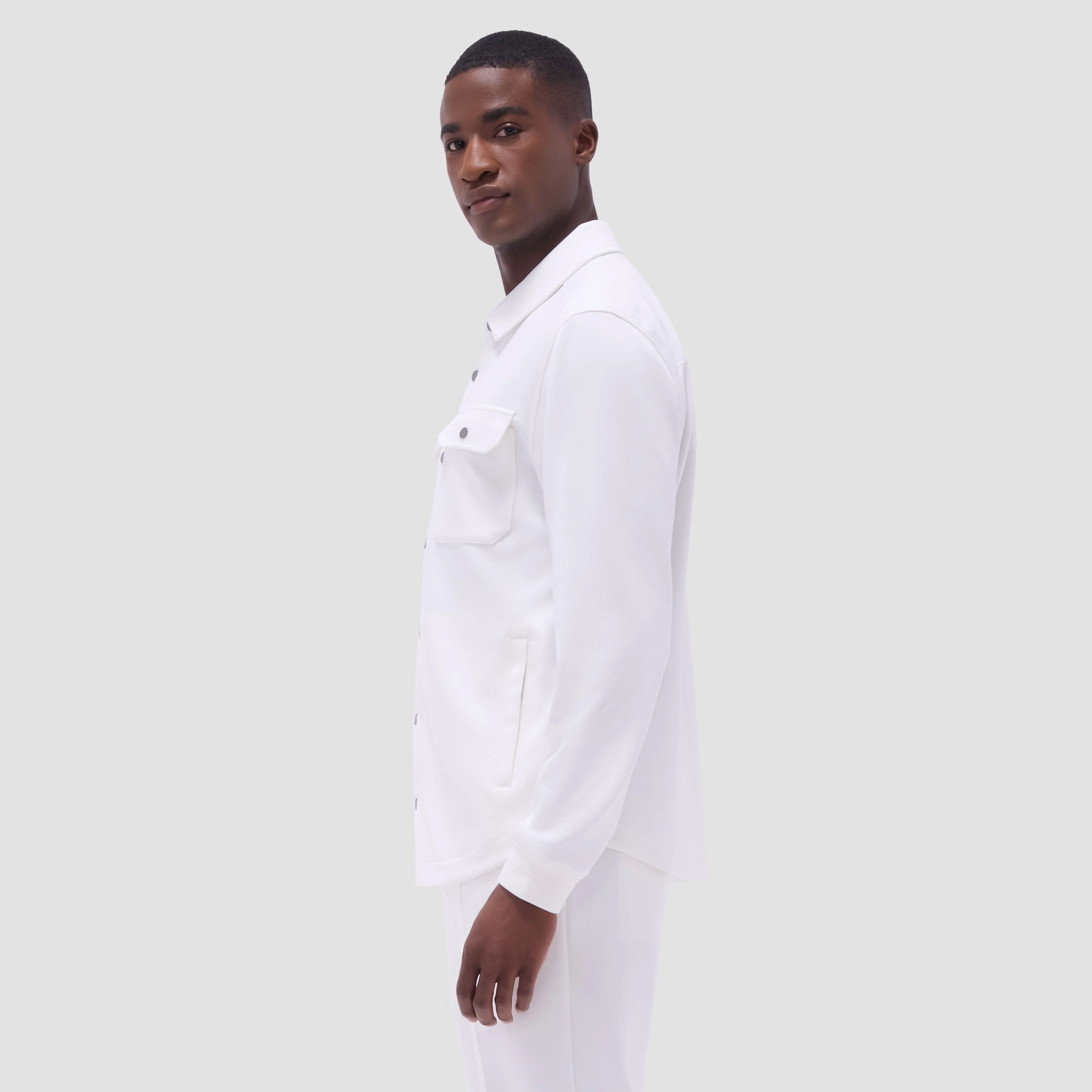 Soft Touch Solid Shirt Jacket sold by Bugatchi product image thumbnail 3