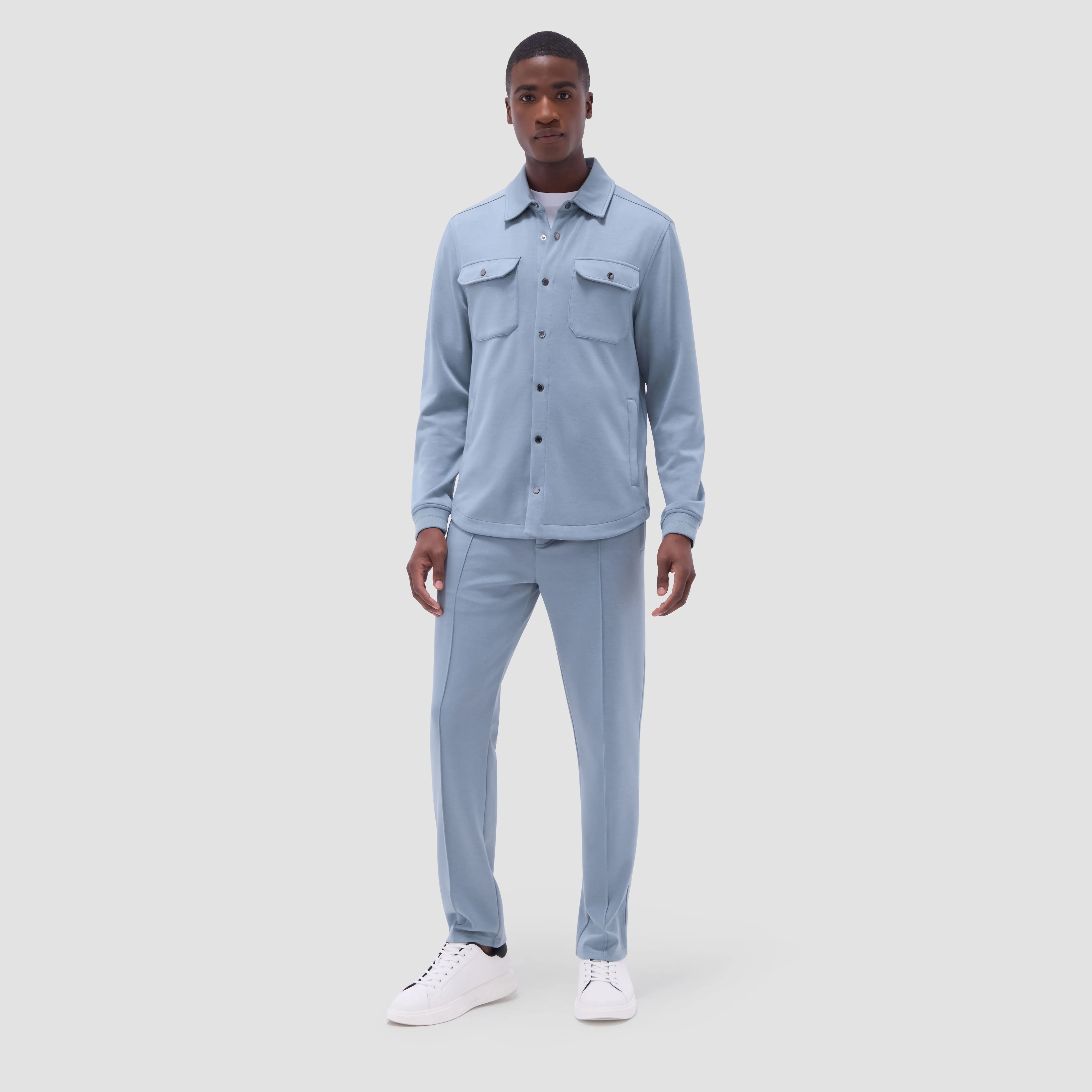 Soft Touch Solid Shirt Jacket sold by Bugatchi product image thumbnail 5