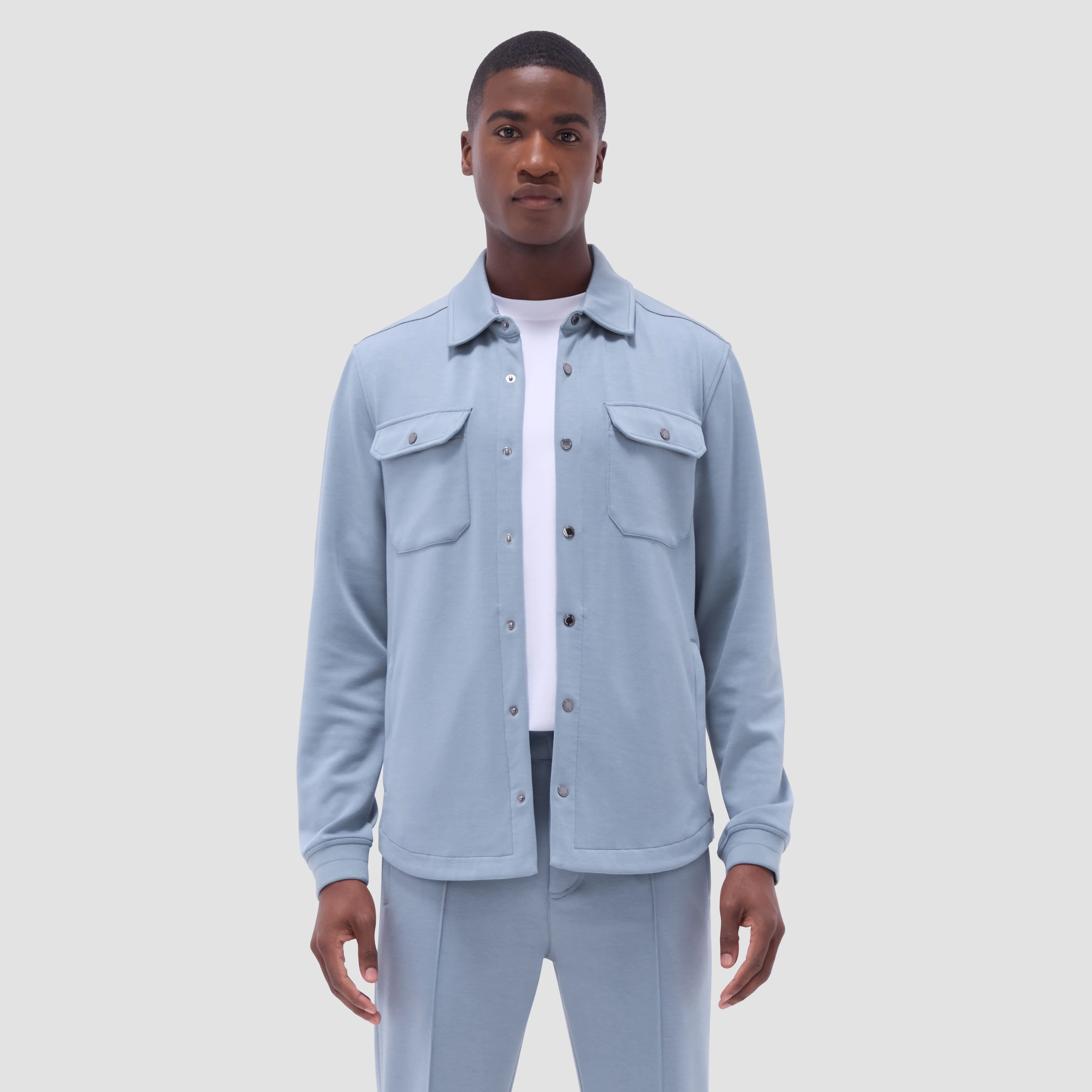 Soft Touch Solid Shirt Jacket sold by Bugatchi product image thumbnail 2