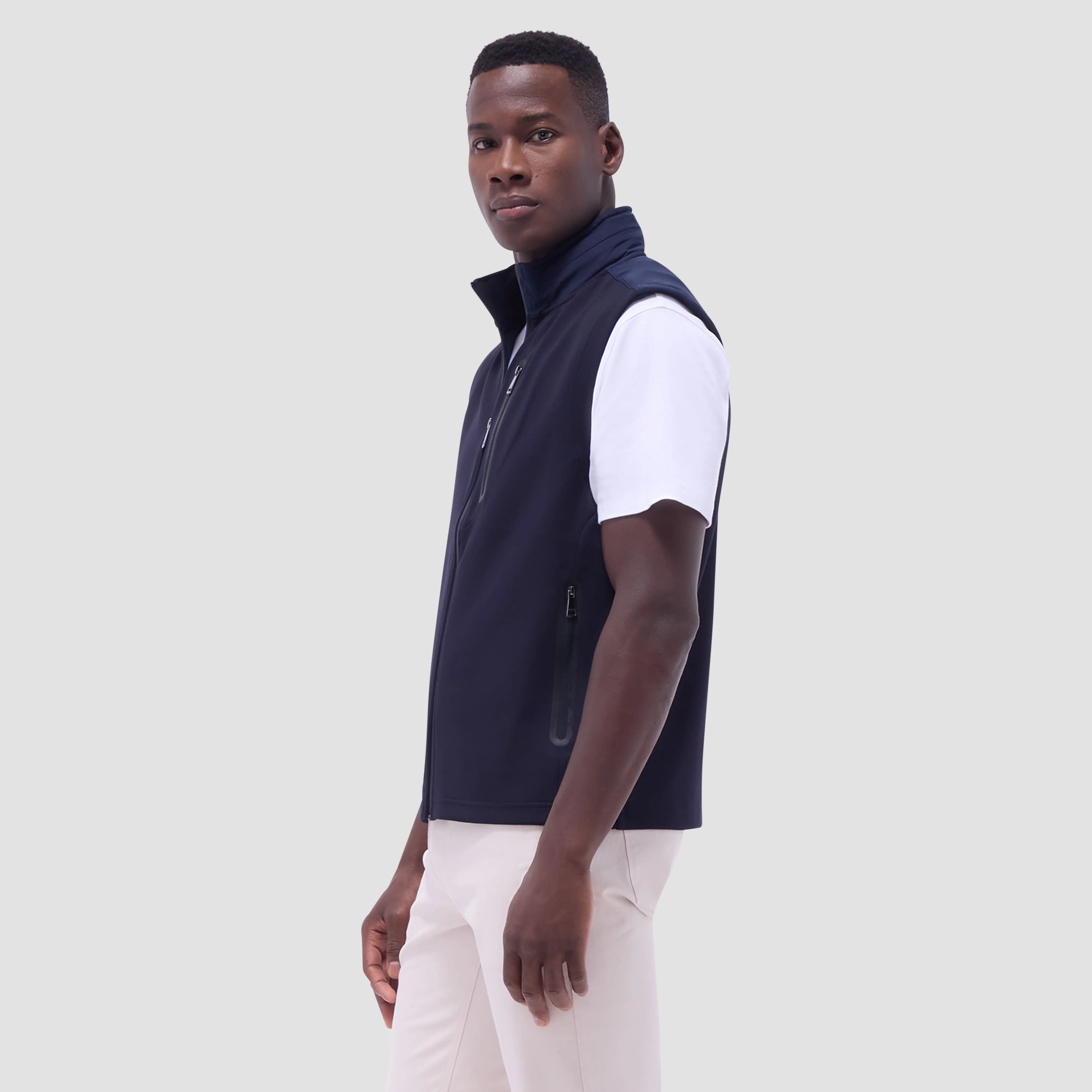 Soft Touch Solid Vest With Hood sold by Bugatchi product image thumbnail 3