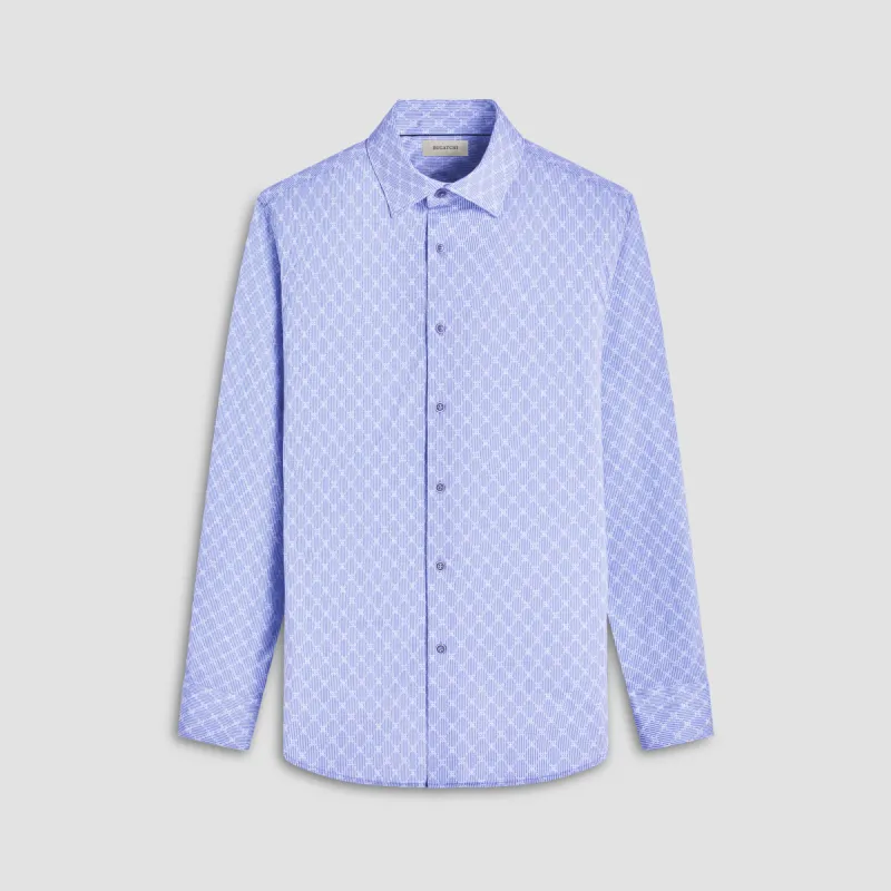 Jules Diamond Check OoohCotton Shirt sold by Bugatchi