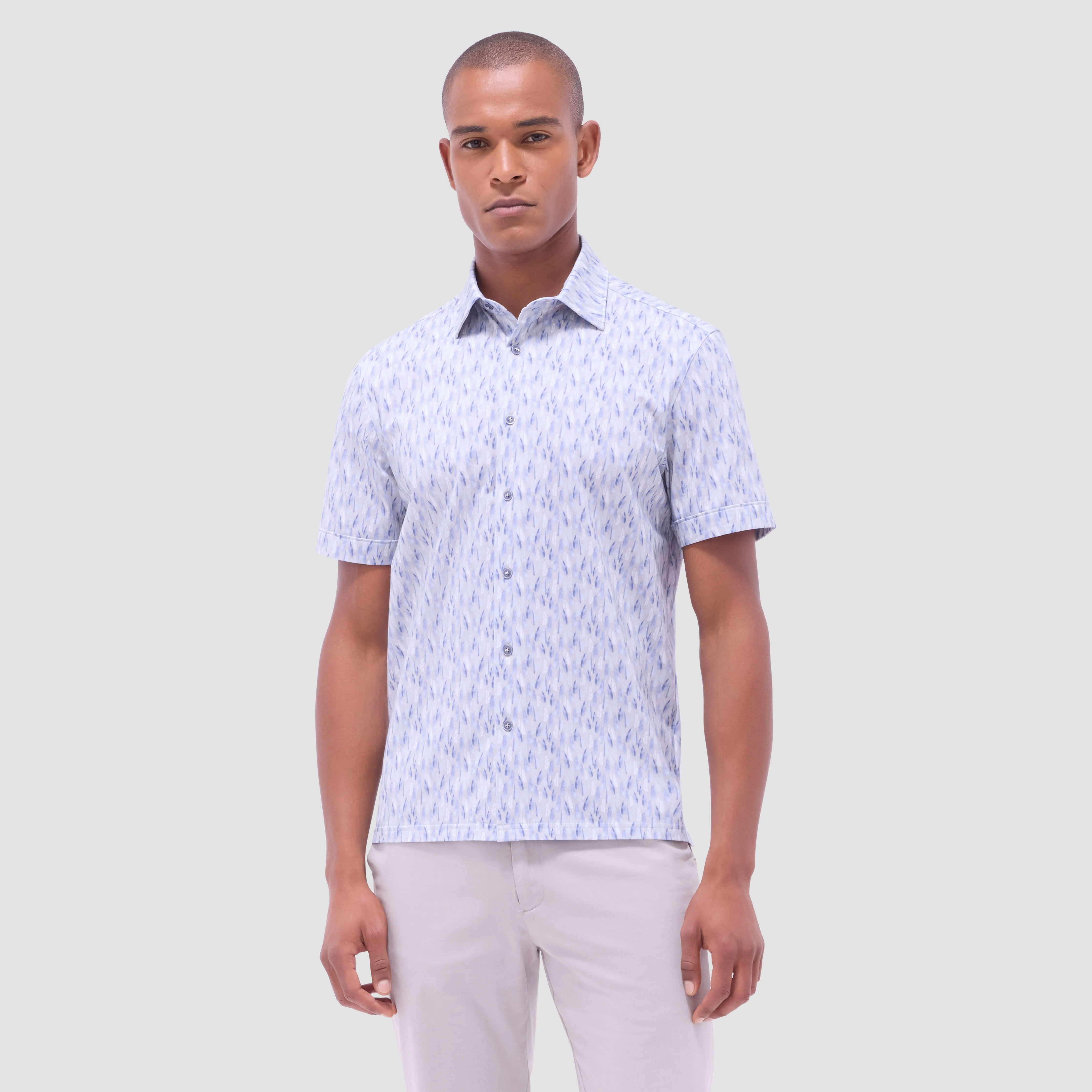 Milo Feather OoohCotton Short-Sleeve Shirt sold by Bugatchi product image thumbnail 2