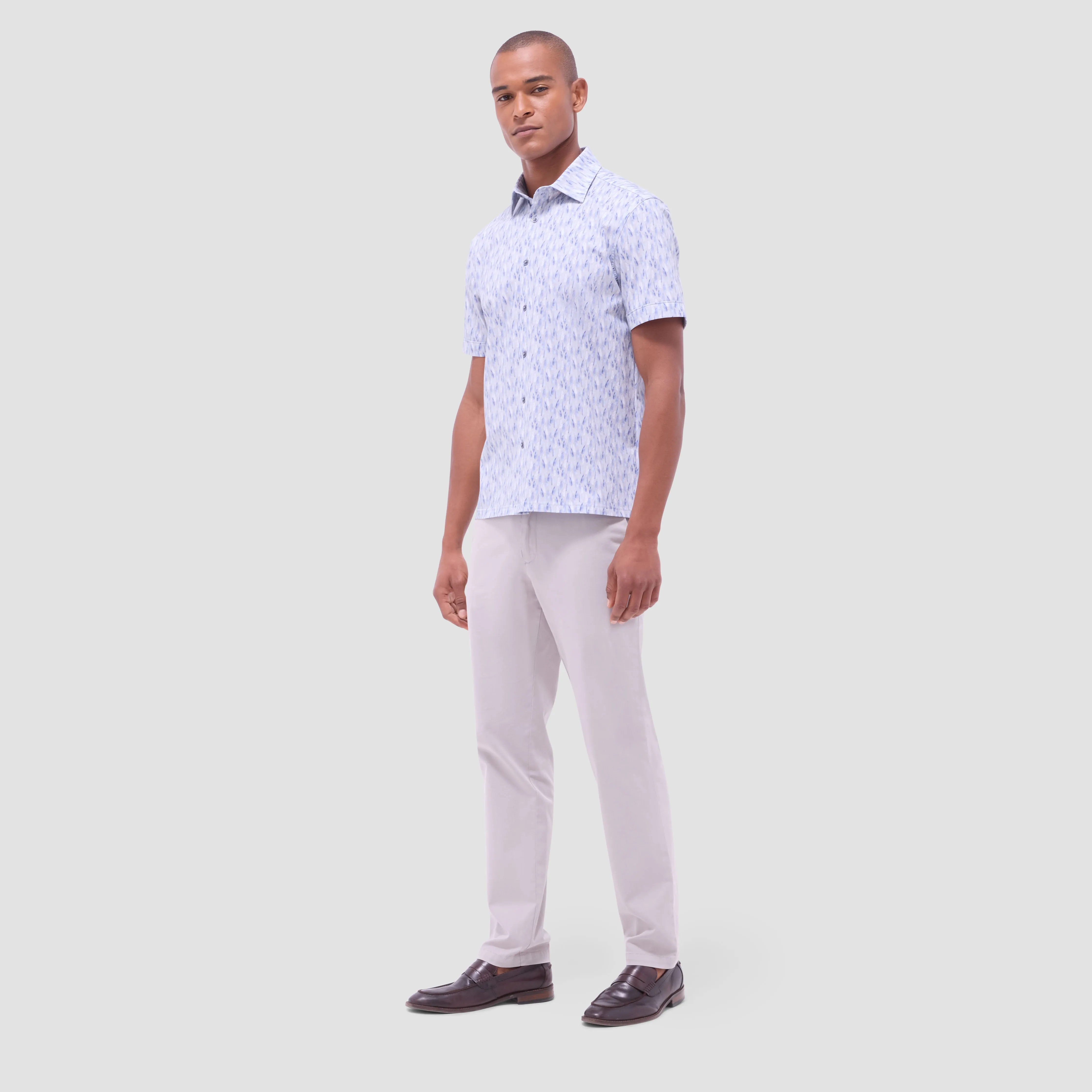 Milo Feather OoohCotton Short-Sleeve Shirt sold by Bugatchi product image thumbnail 5