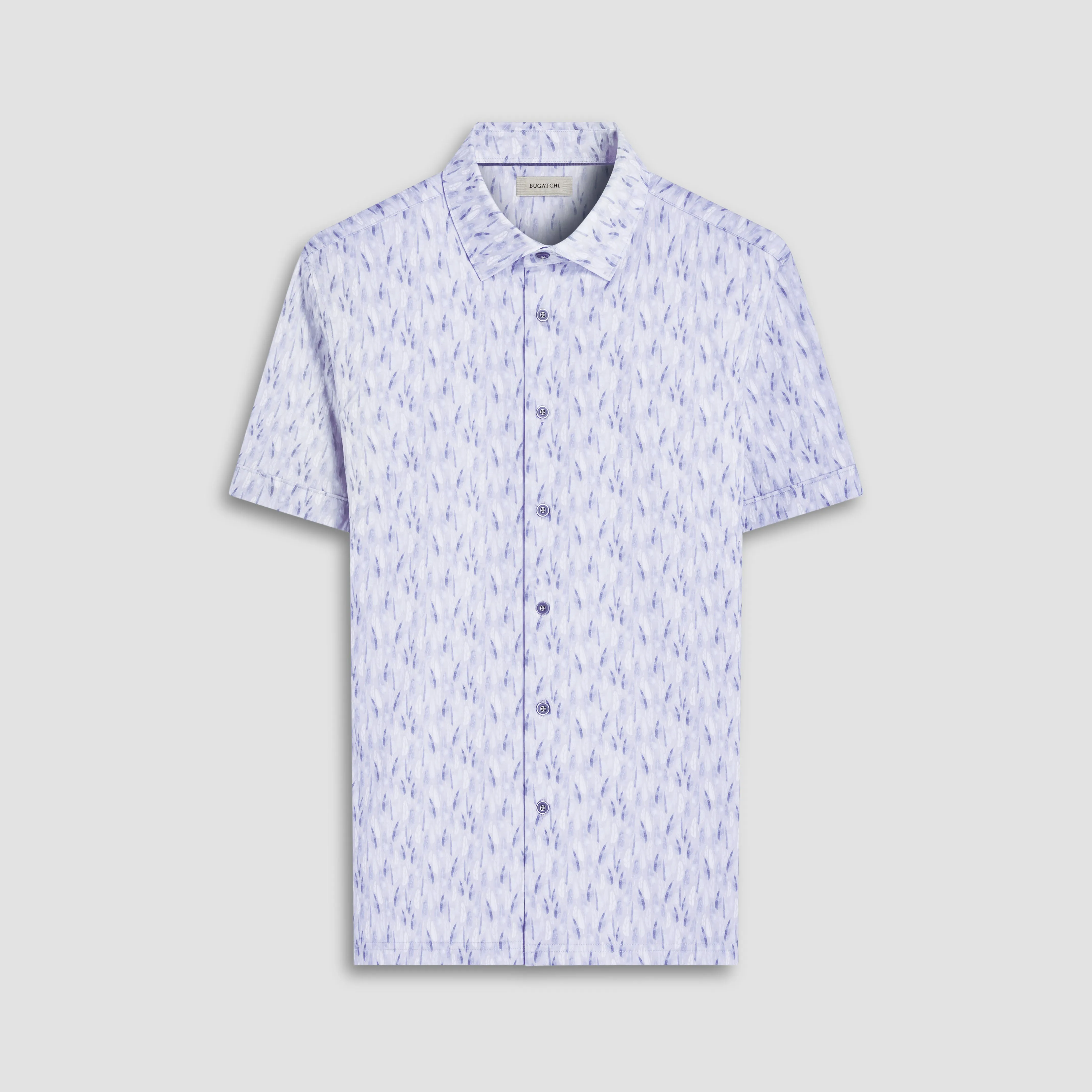 Milo Feather OoohCotton Short-Sleeve Shirt sold by Bugatchi
