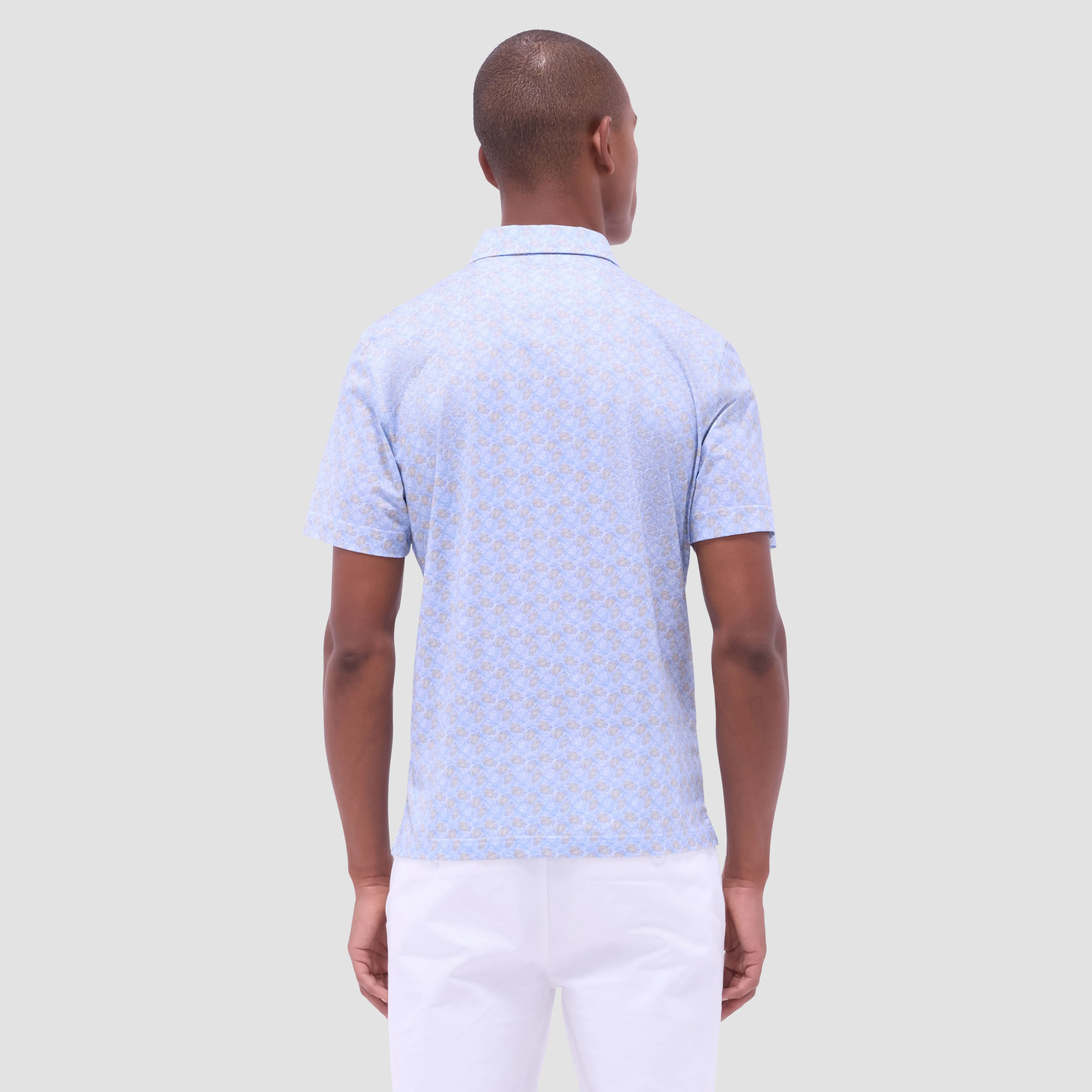 Victor Leaf Print OoohCotton Polo Shirt sold by Bugatchi product image thumbnail 4