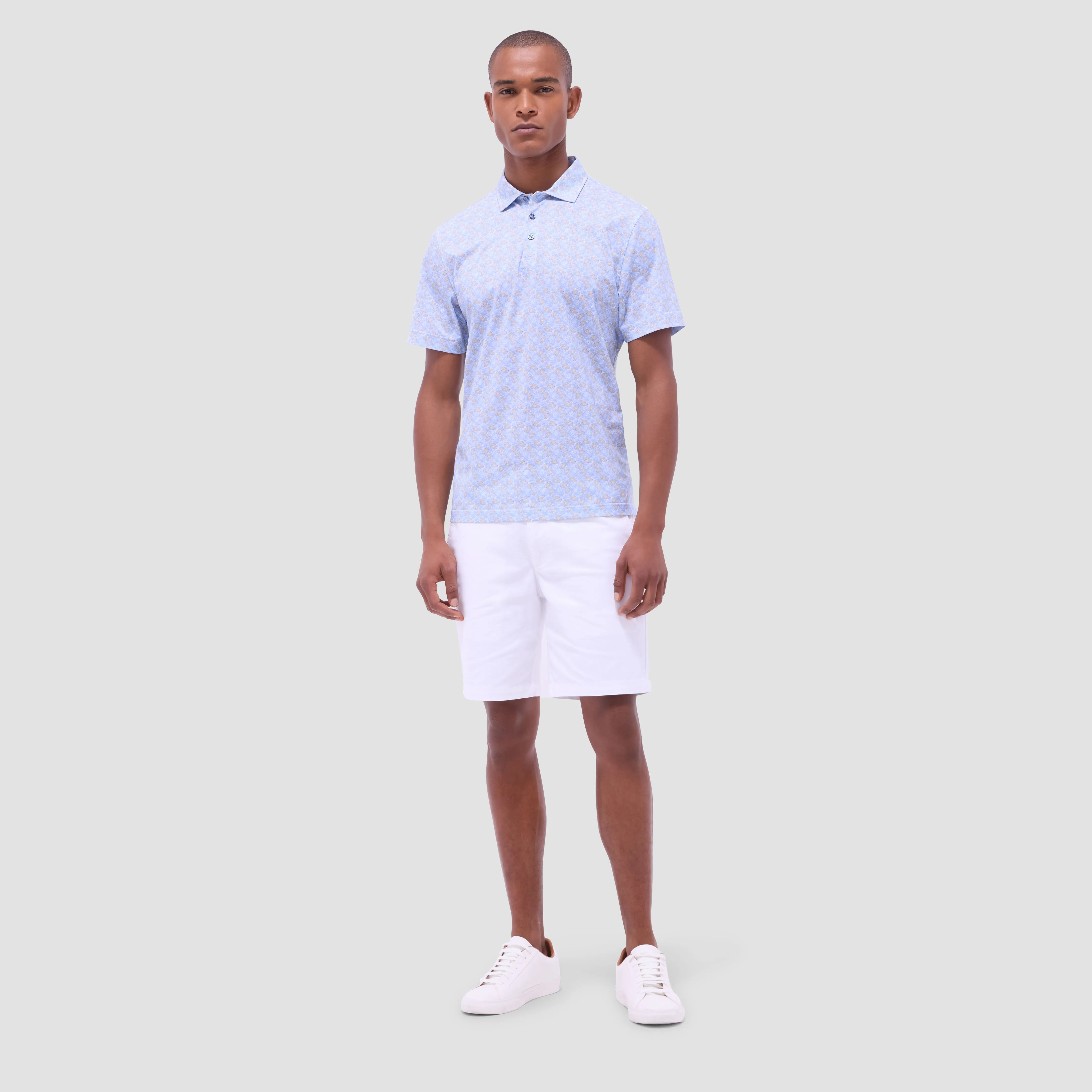 Victor Leaf Print OoohCotton Polo Shirt sold by Bugatchi product image thumbnail 5