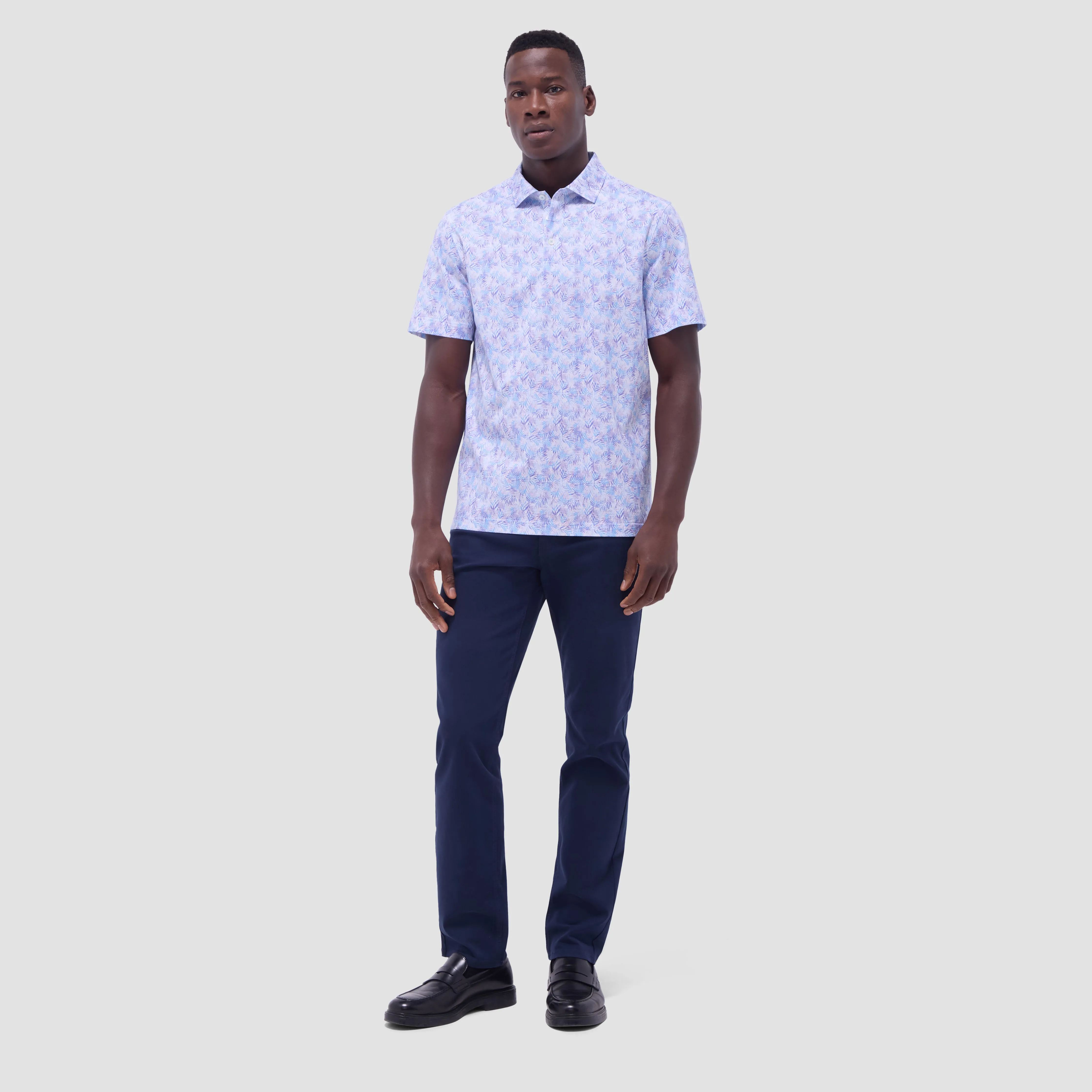 Victor Leaf Print OoohCotton Polo Shirt sold by Bugatchi product image thumbnail 5
