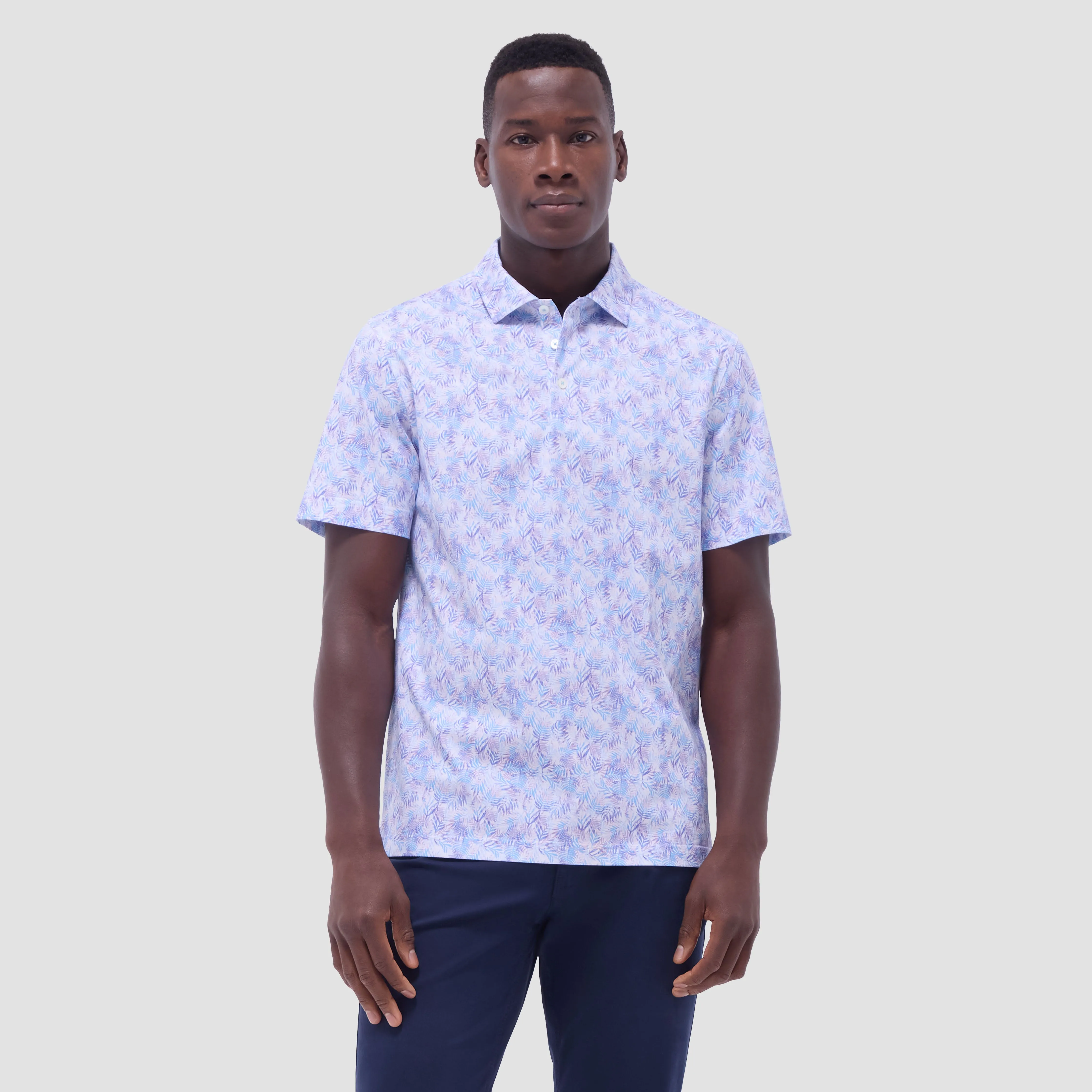 Victor Leaf Print OoohCotton Polo Shirt sold by Bugatchi product image thumbnail 2
