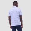 Victor Leaf Print OoohCotton Polo Shirt sold by Bugatchi