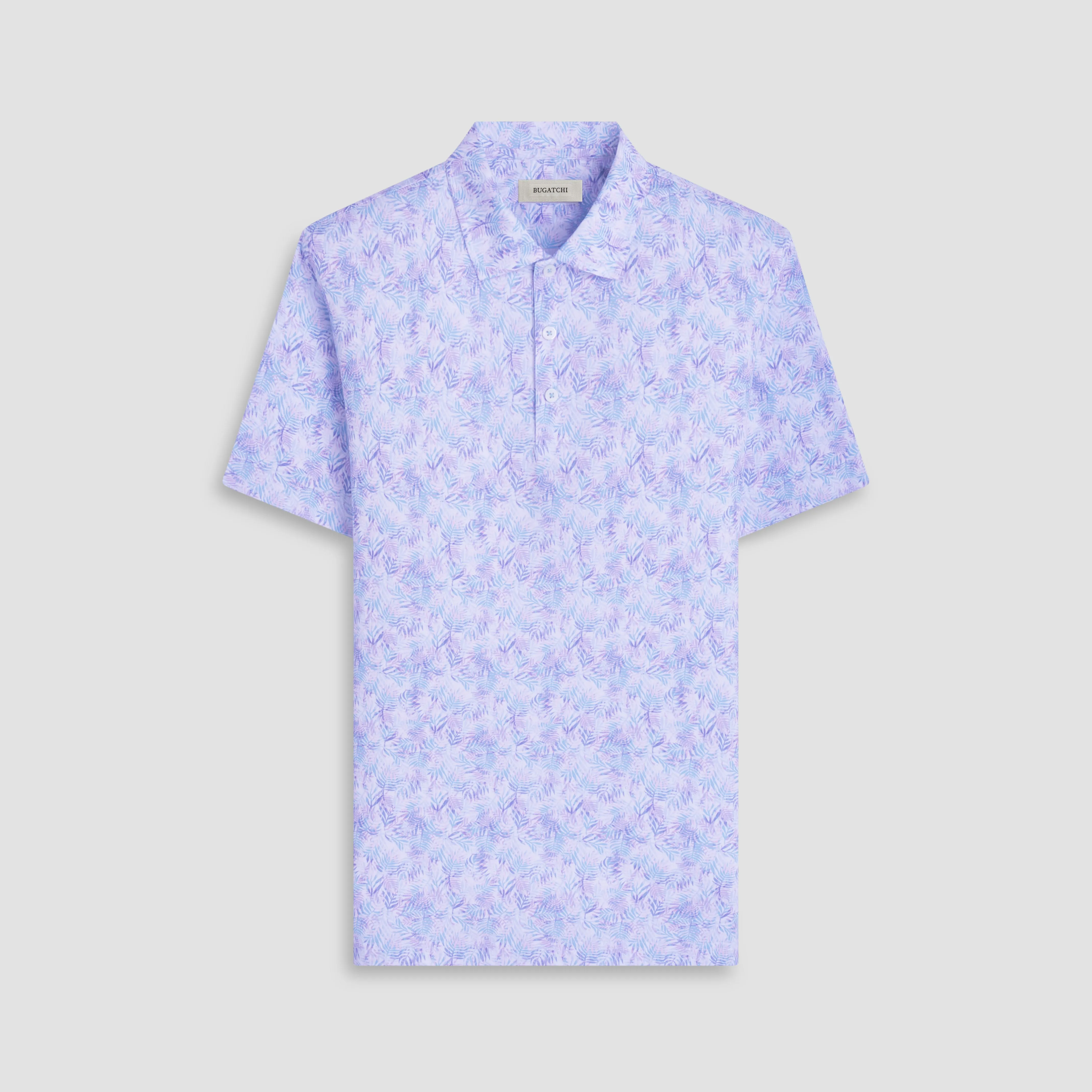 Victor Leaf Print OoohCotton Polo Shirt sold by Bugatchi