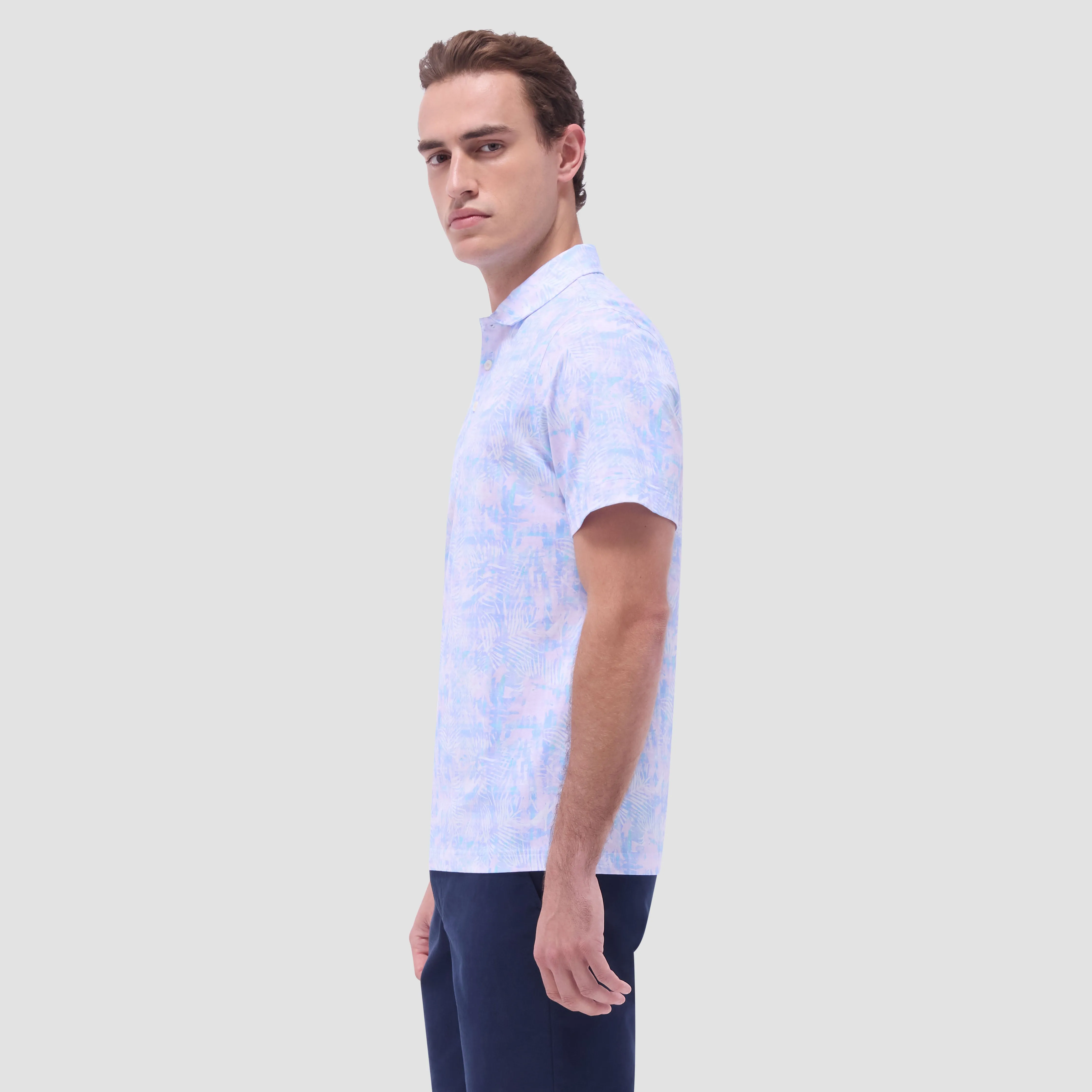 Victor Floral OoohCotton Polo Shirt sold by Bugatchi product image thumbnail 3