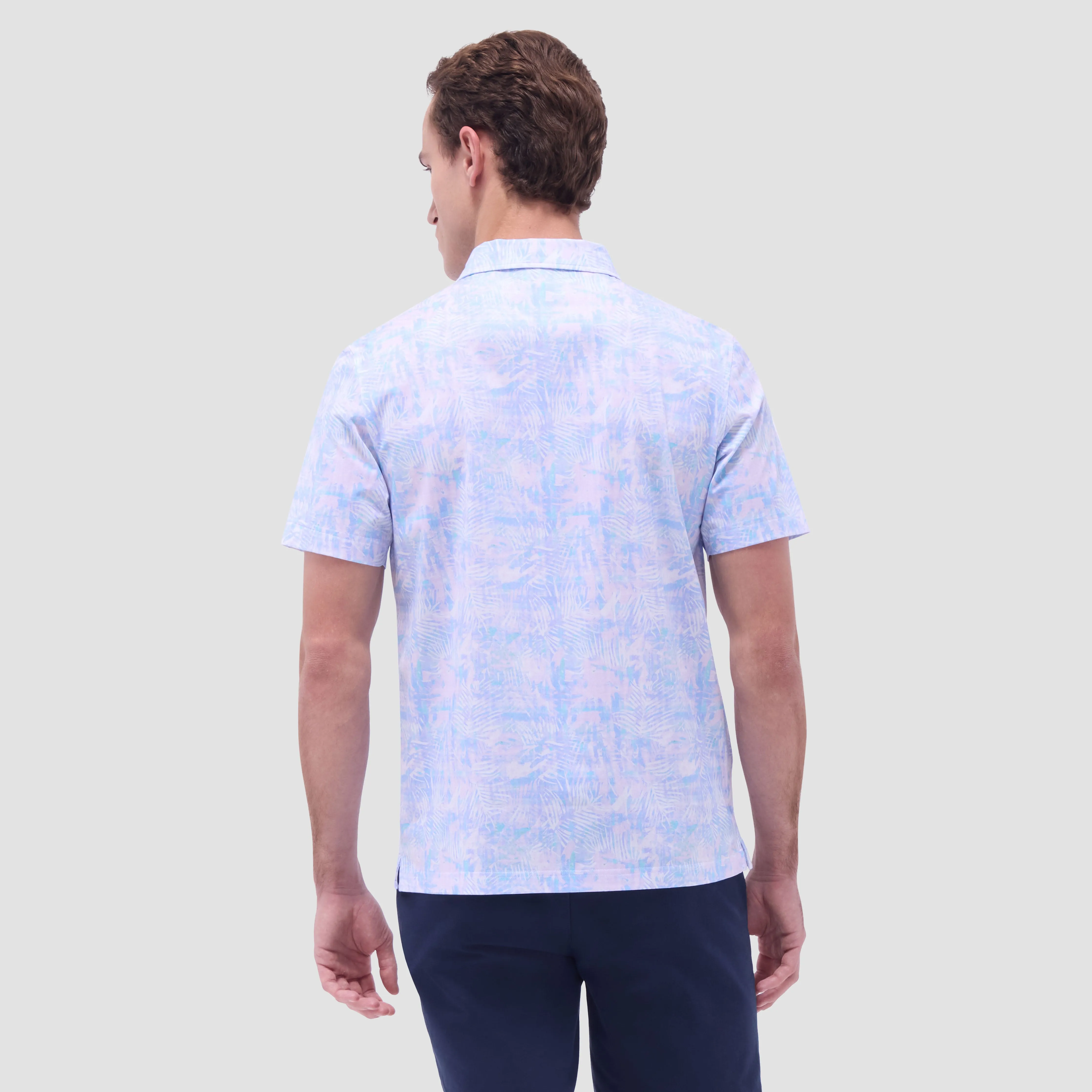 Victor Floral OoohCotton Polo Shirt sold by Bugatchi product image thumbnail 4