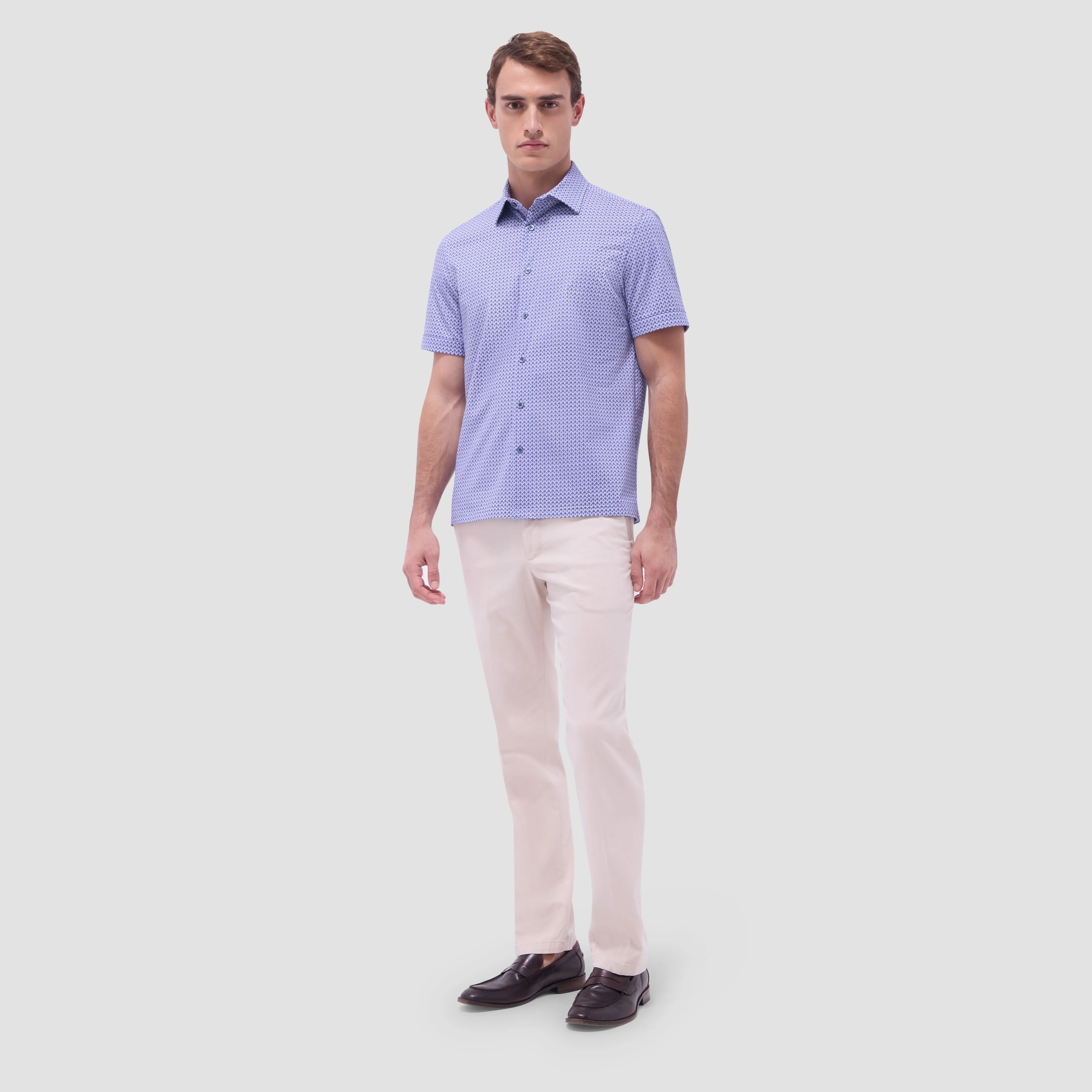 Milo Floral OoohCotton Short-Sleeve Shirt sold by Bugatchi product image thumbnail 5