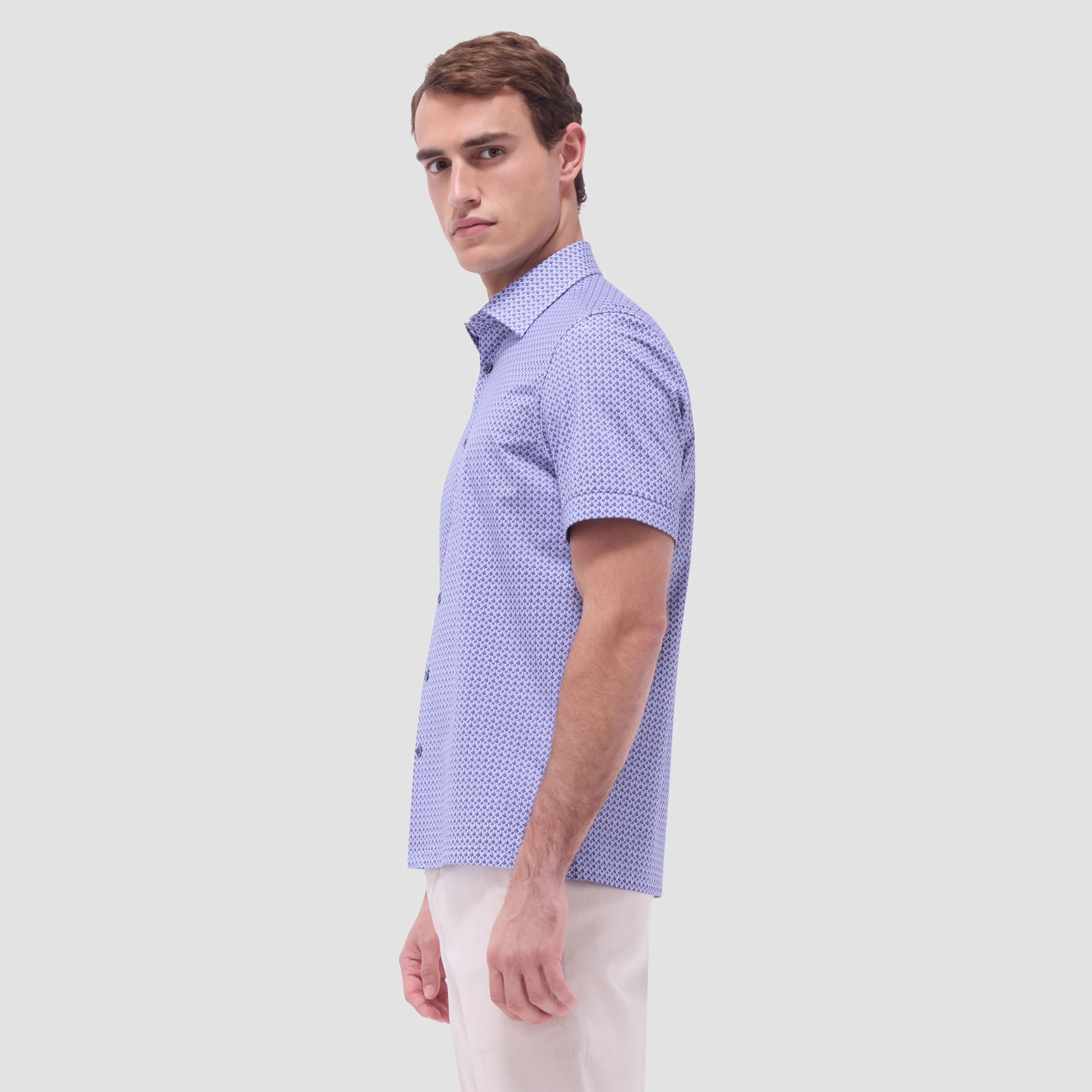 Milo Floral OoohCotton Short-Sleeve Shirt sold by Bugatchi product image thumbnail 3