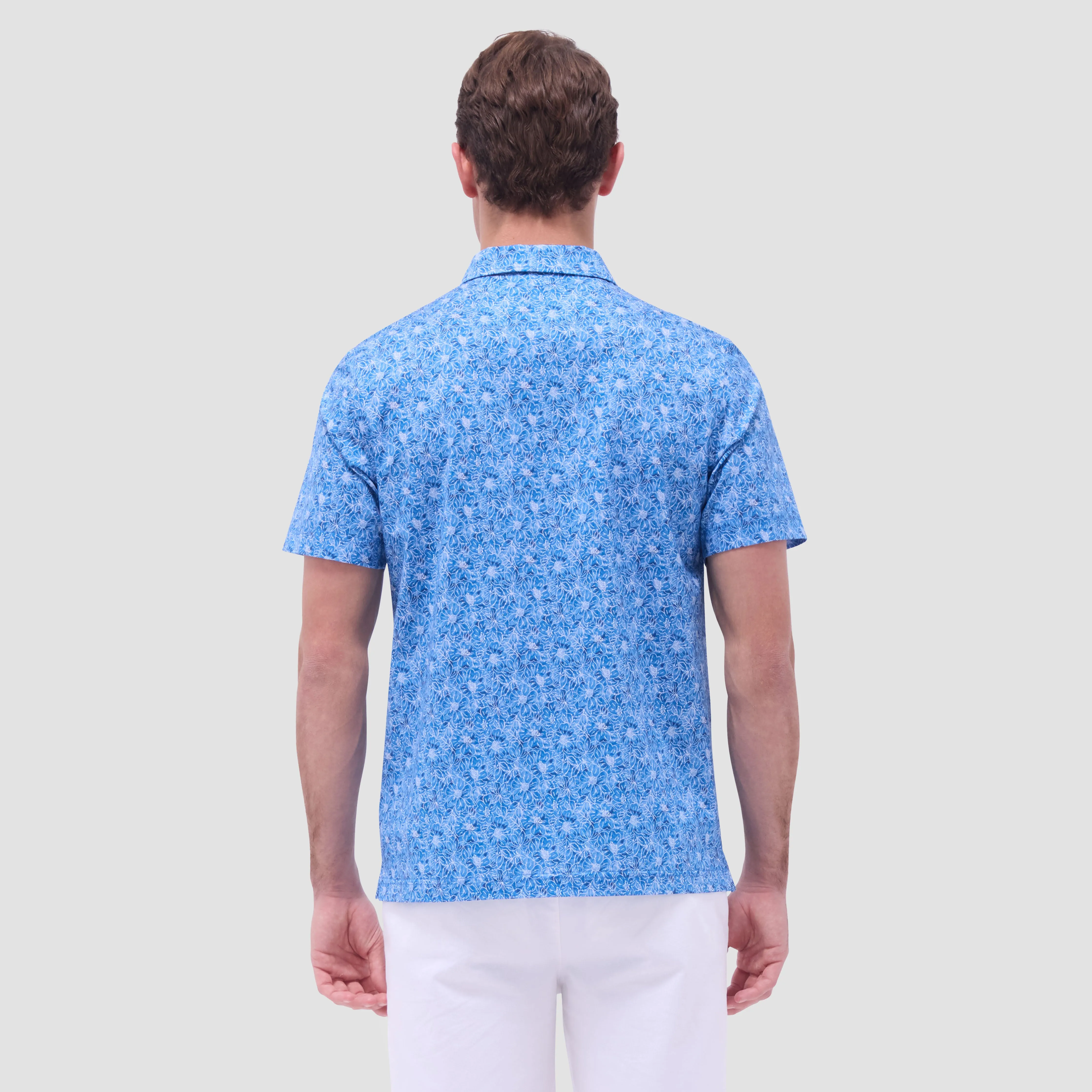 Victor Floral OoohCotton Polo Shirt sold by Bugatchi product image thumbnail 4