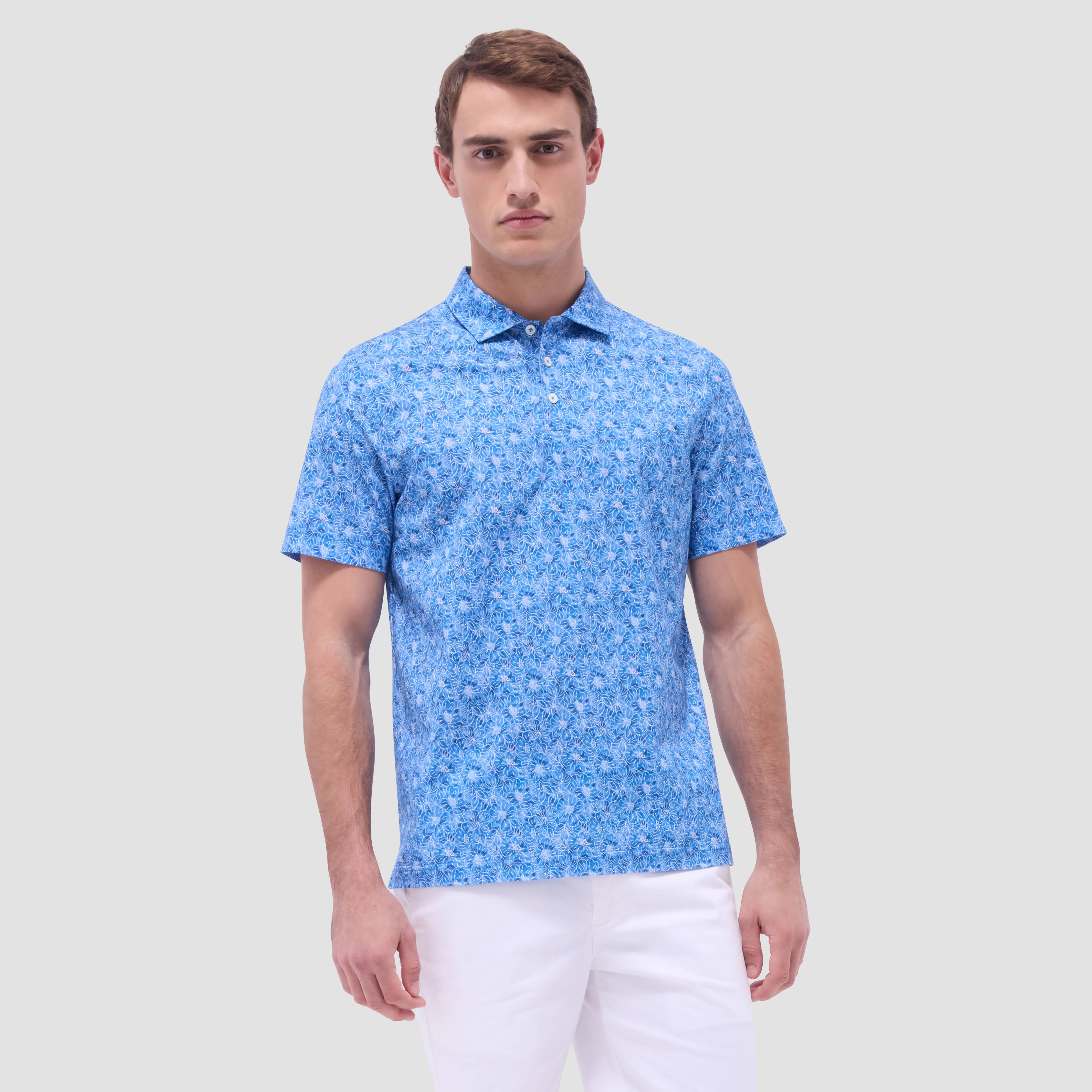 Victor Floral OoohCotton Polo Shirt sold by Bugatchi product image thumbnail 2