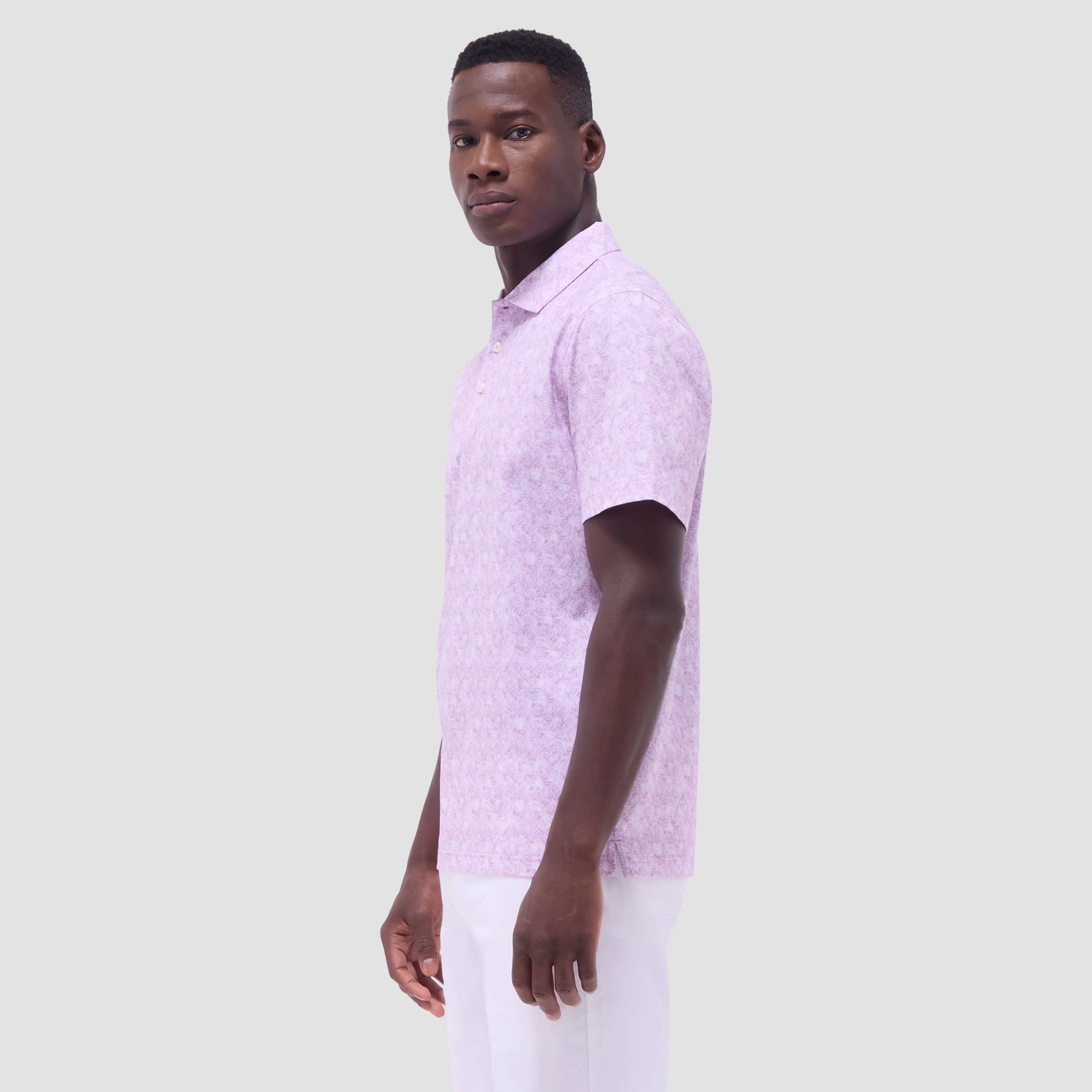 Victor Floral OoohCotton Polo Shirt sold by Bugatchi product image thumbnail 3
