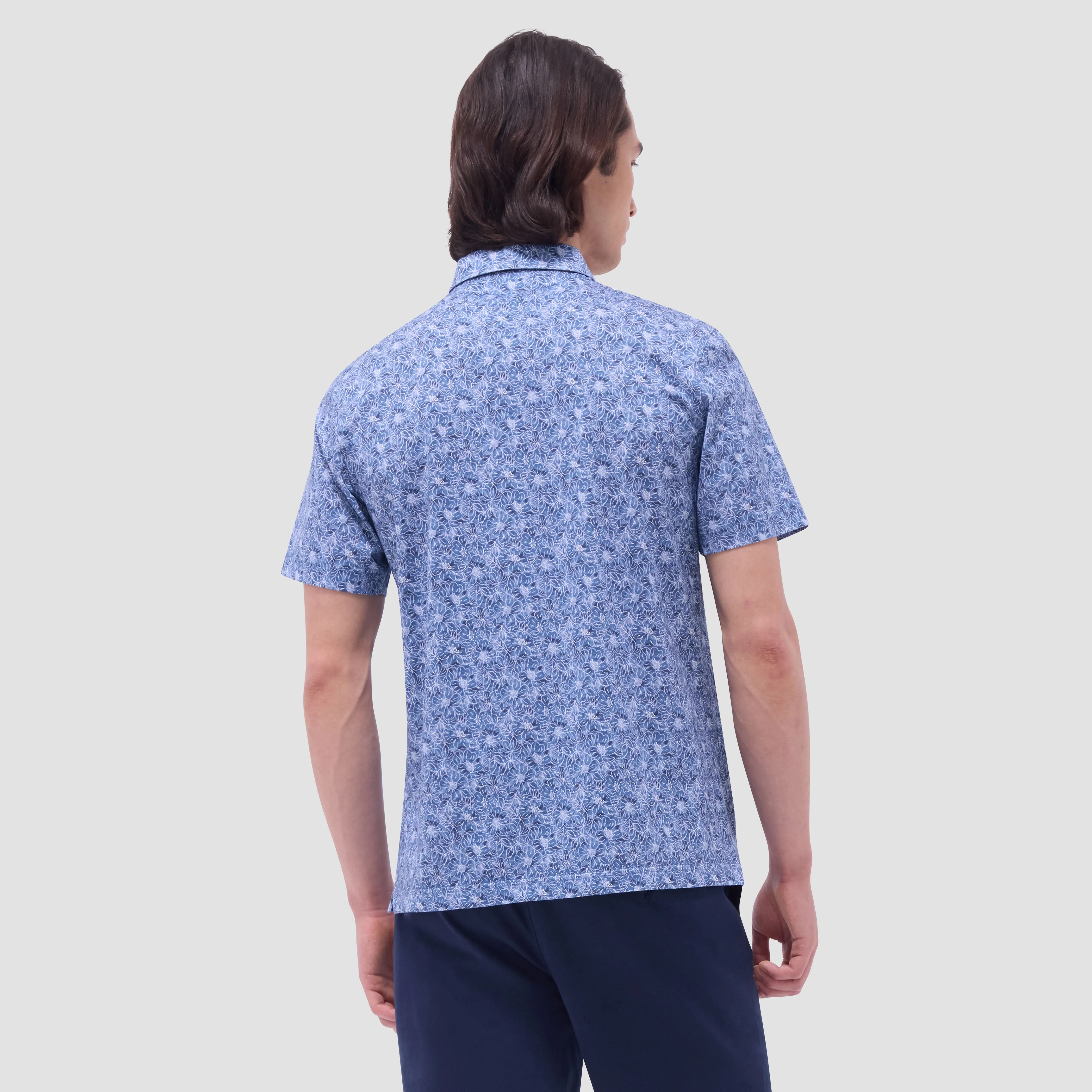 Victor Floral OoohCotton Polo Shirt sold by Bugatchi product image thumbnail 4
