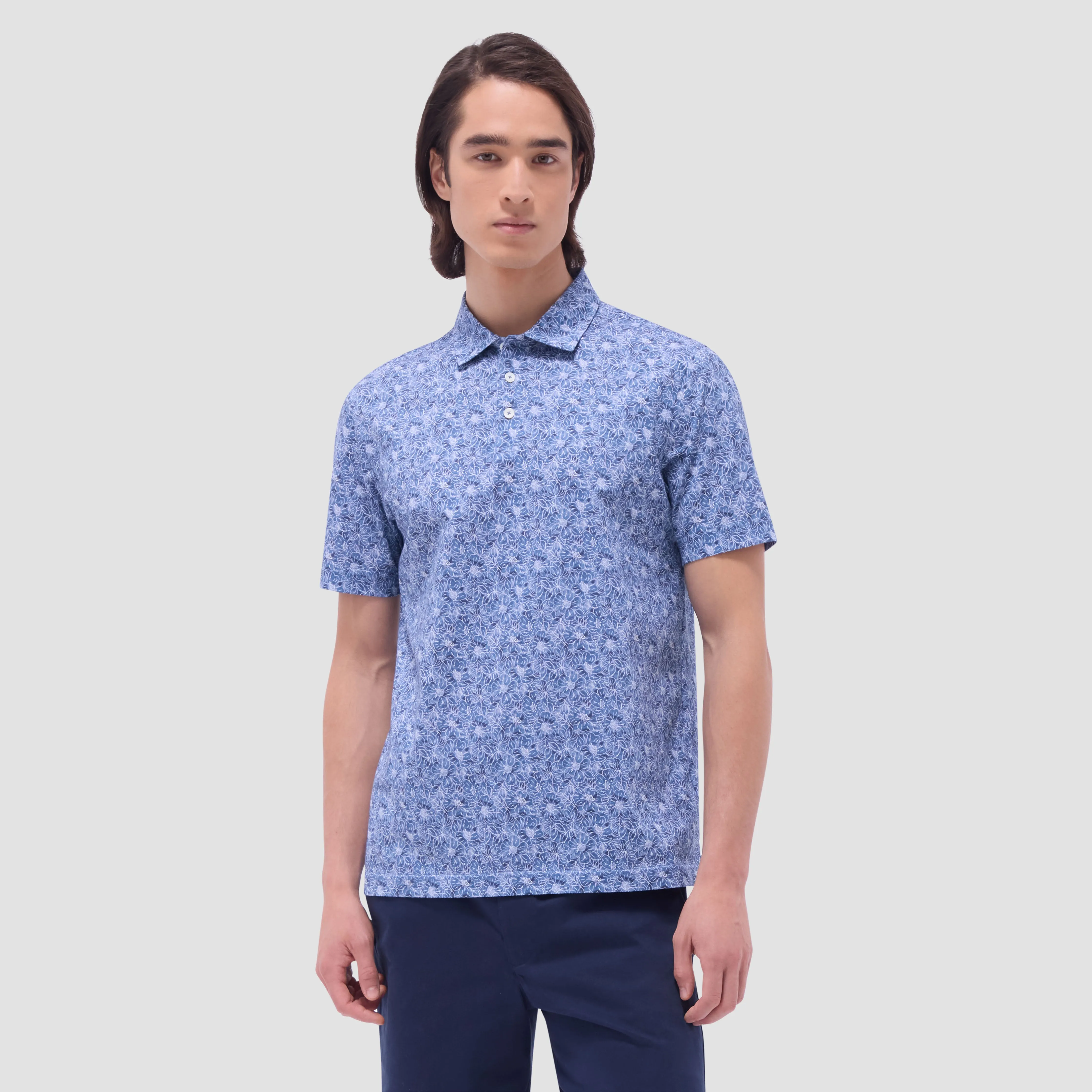 Victor Floral OoohCotton Polo Shirt sold by Bugatchi product image thumbnail 2