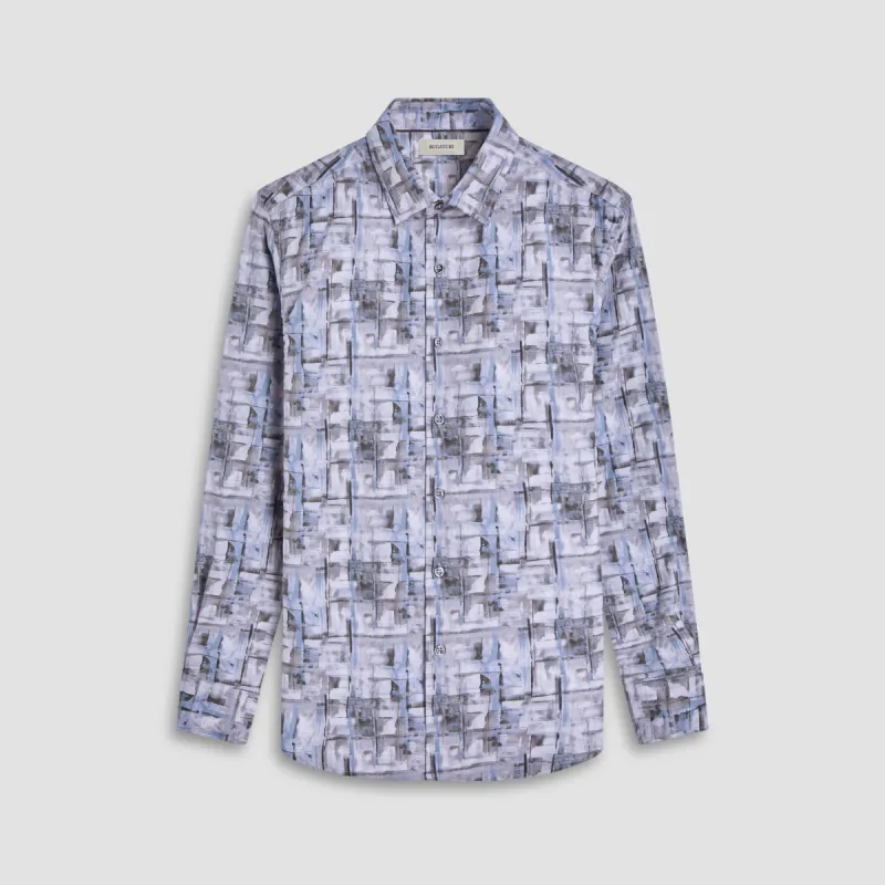 Julian Abstract Watercolor Shirt sold by Bugatchi