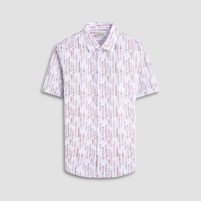 Orson Abstract Seersucker Short-Sleeve Shirt sold by Bugatchi
