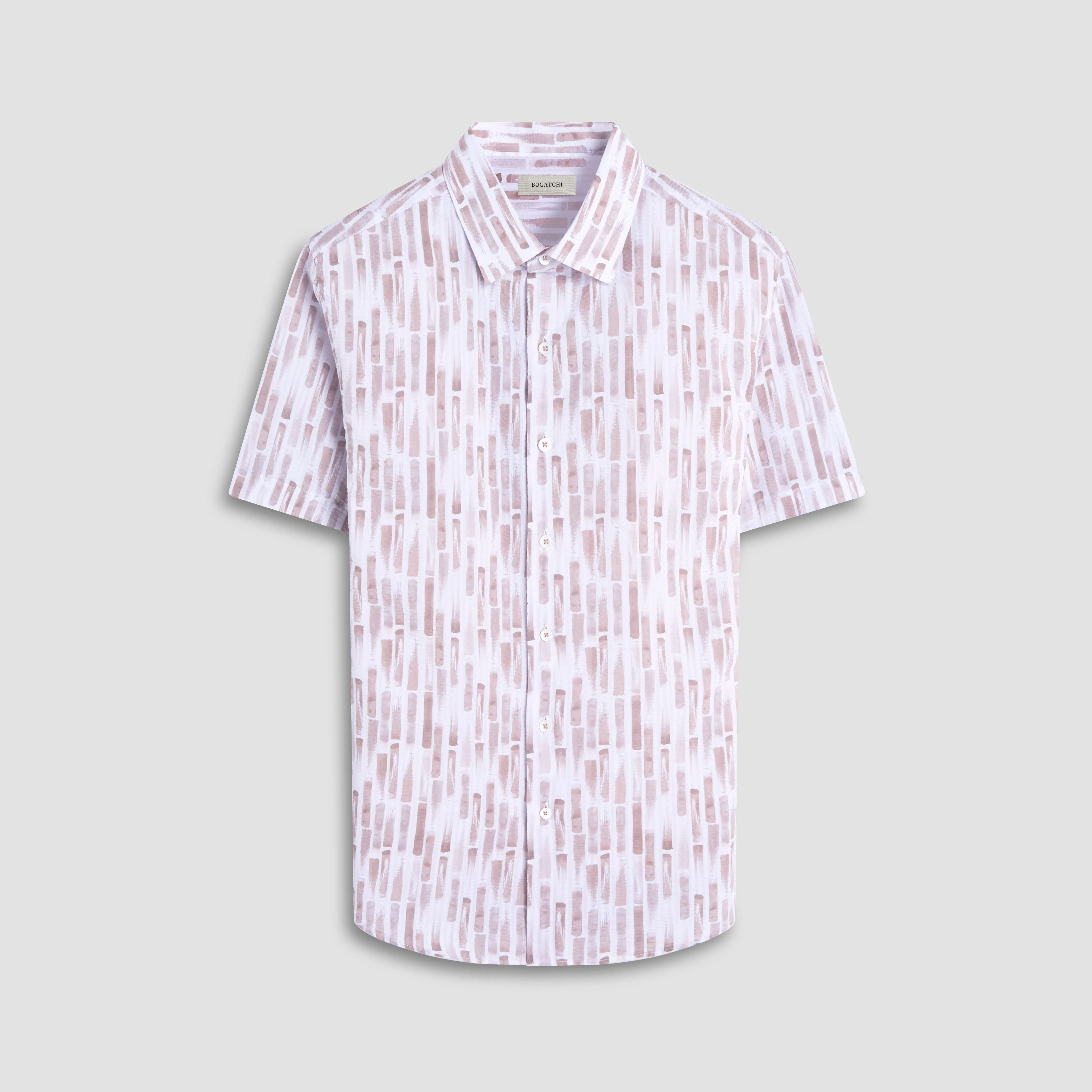 Orson Abstract Seersucker Short-Sleeve Shirt sold by Bugatchi