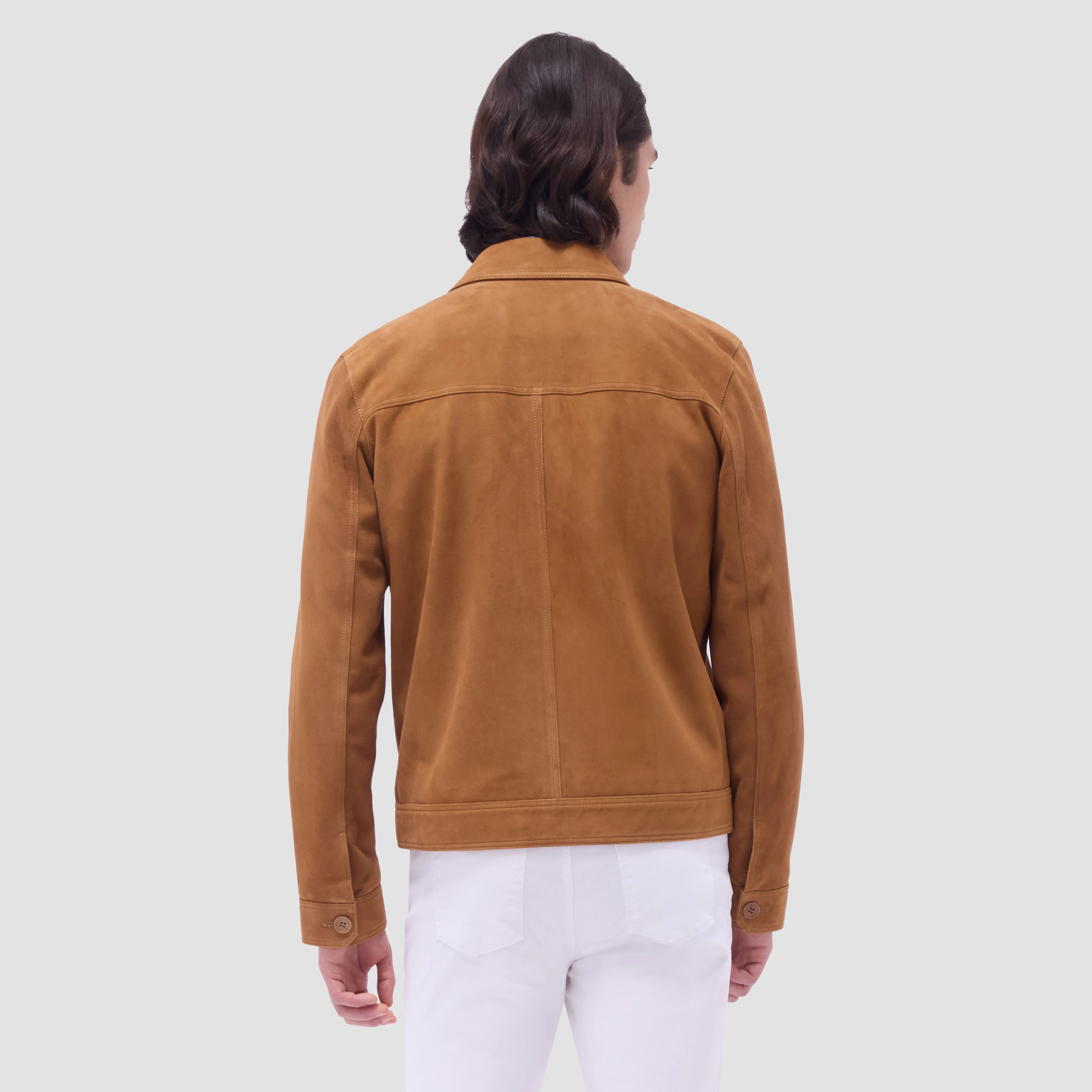 Suede Trucker Jacket sold by Bugatchi product image thumbnail 5
