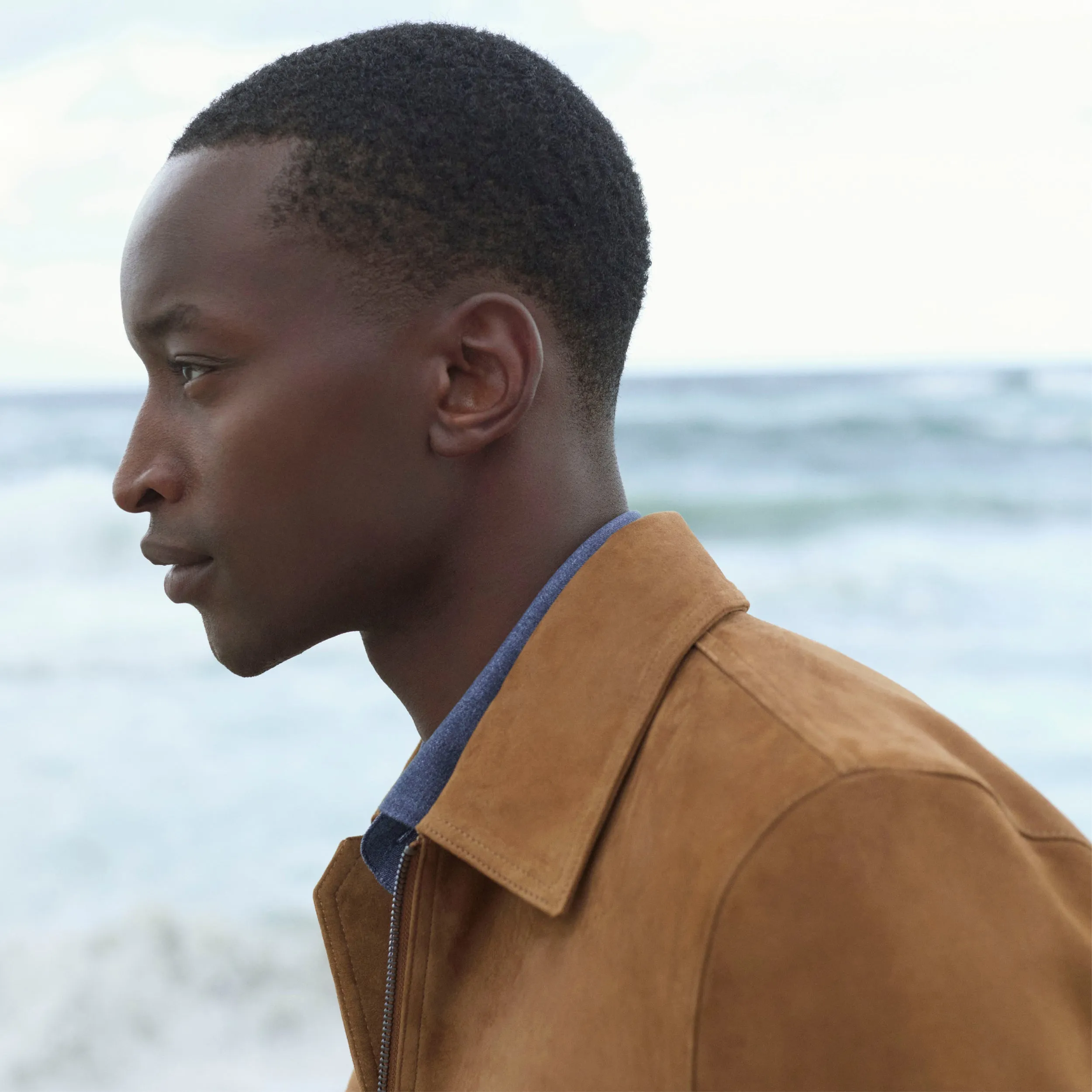 Suede Trucker Jacket sold by Bugatchi