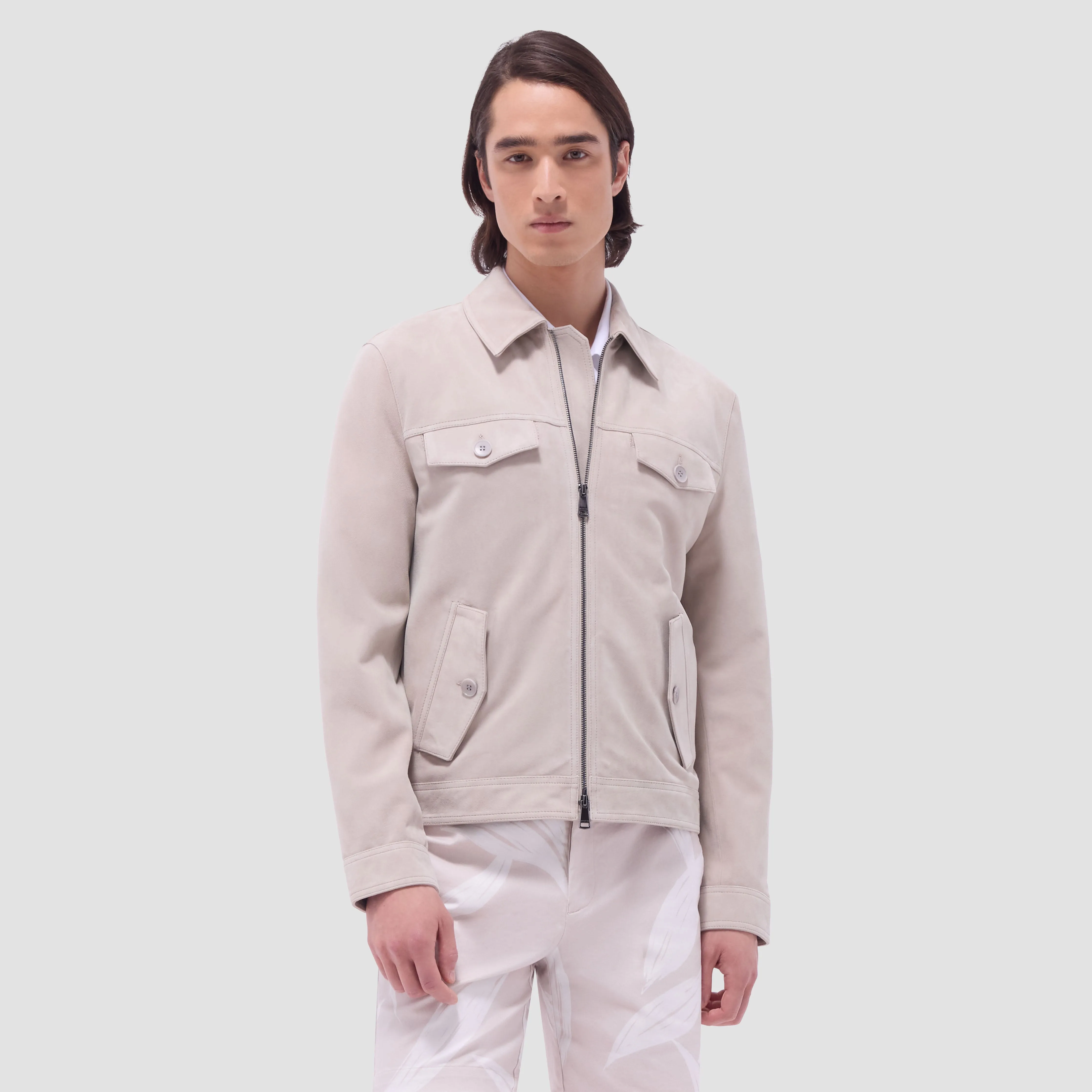 Suede Trucker Jacket sold by Bugatchi product image thumbnail 3