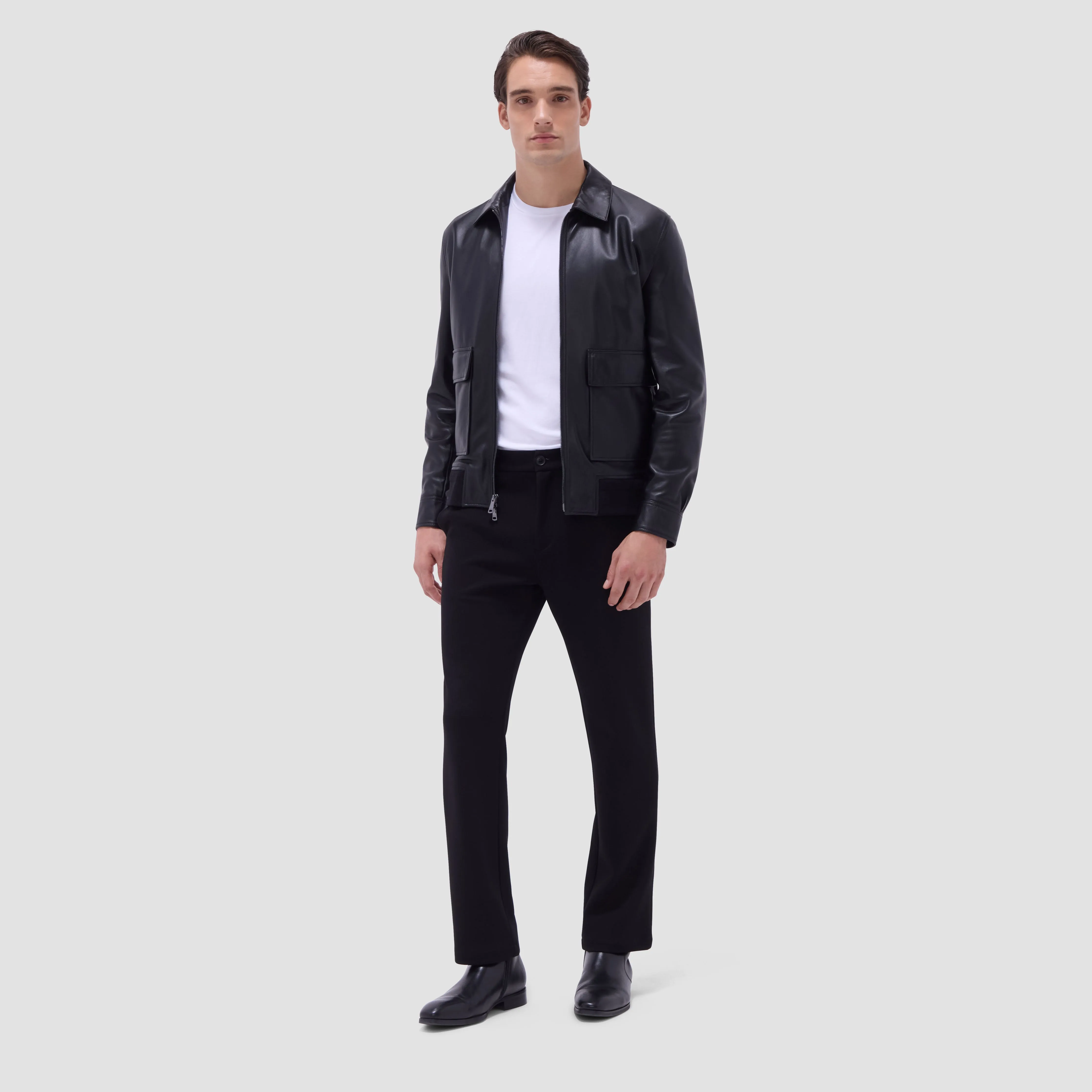 Leather Bomber Jacket sold by Bugatchi product image thumbnail 5