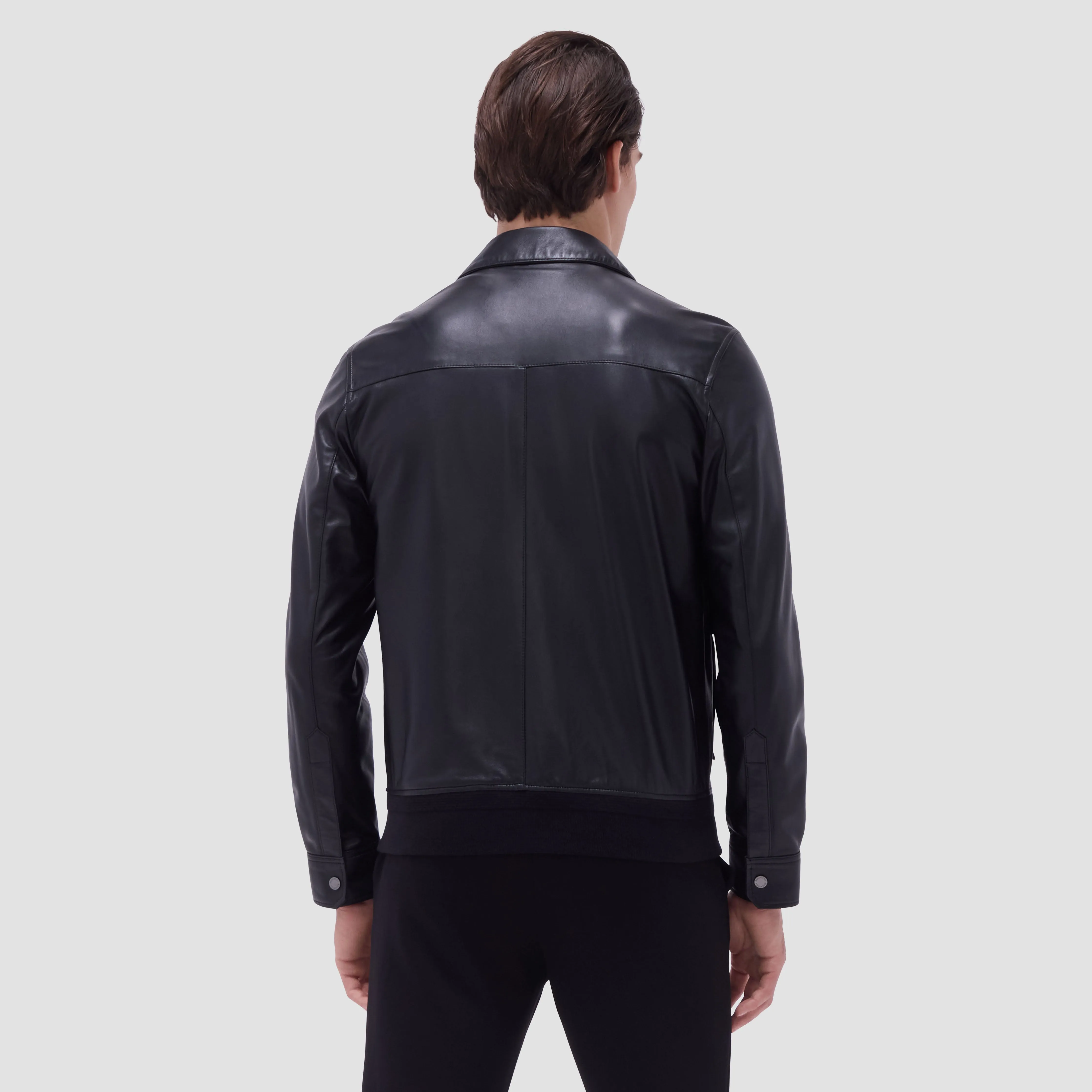 Leather Bomber Jacket sold by Bugatchi product image thumbnail 4