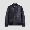 Leather Bomber Jacket sold by Bugatchi