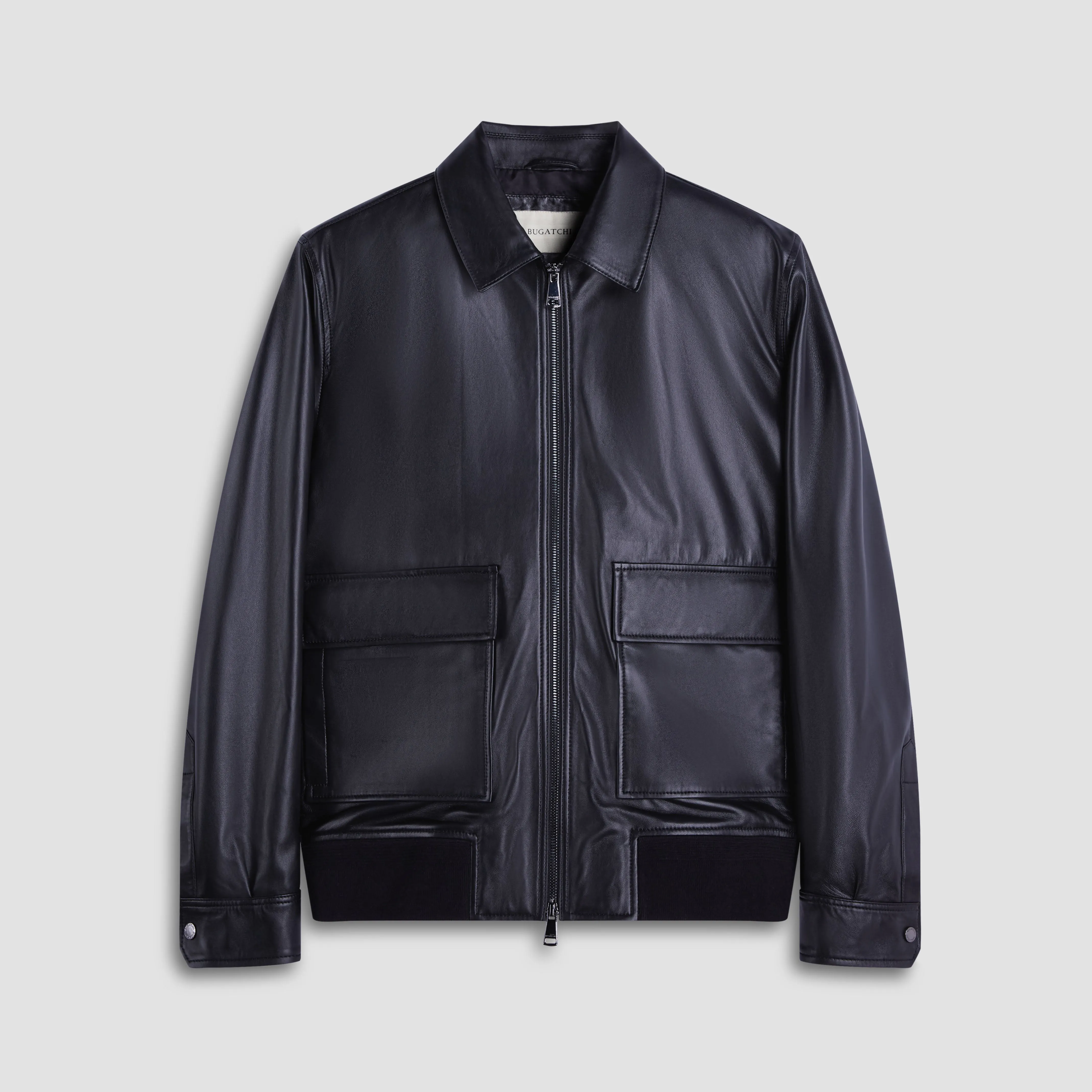 Leather Bomber Jacket sold by Bugatchi