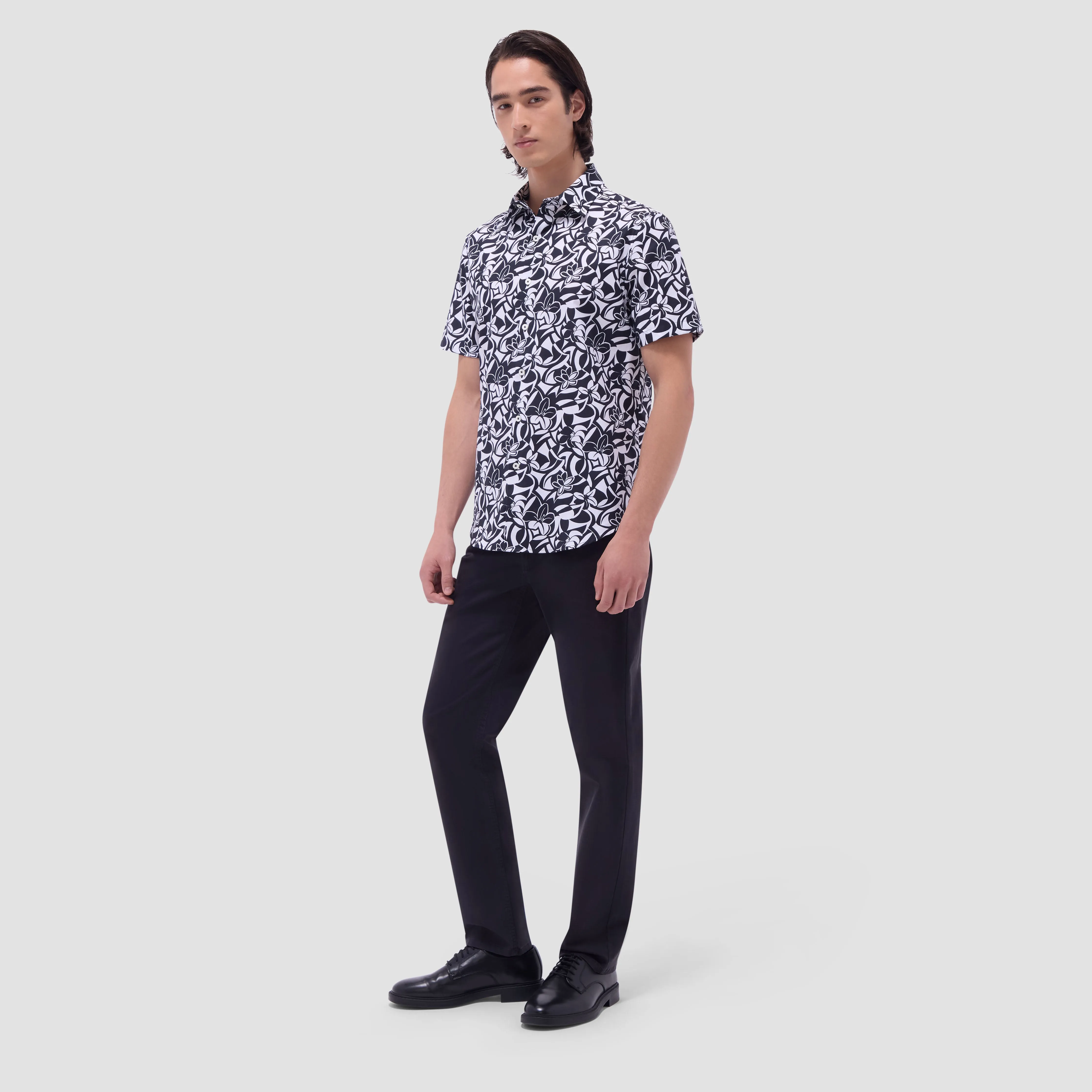 Orson Floral Short-Sleeve Shirt sold by Bugatchi product image thumbnail 5