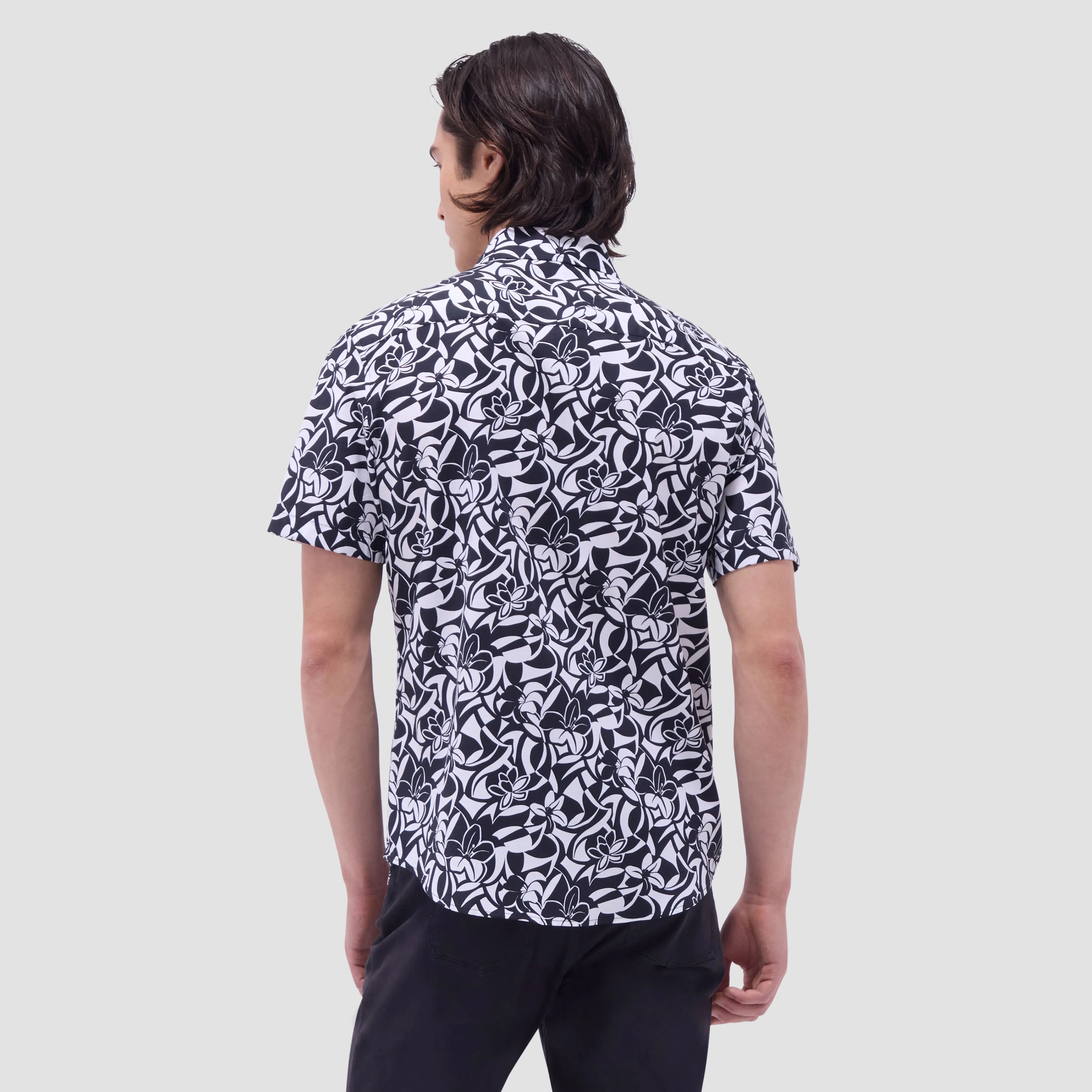 Orson Floral Short-Sleeve Shirt sold by Bugatchi product image thumbnail 4