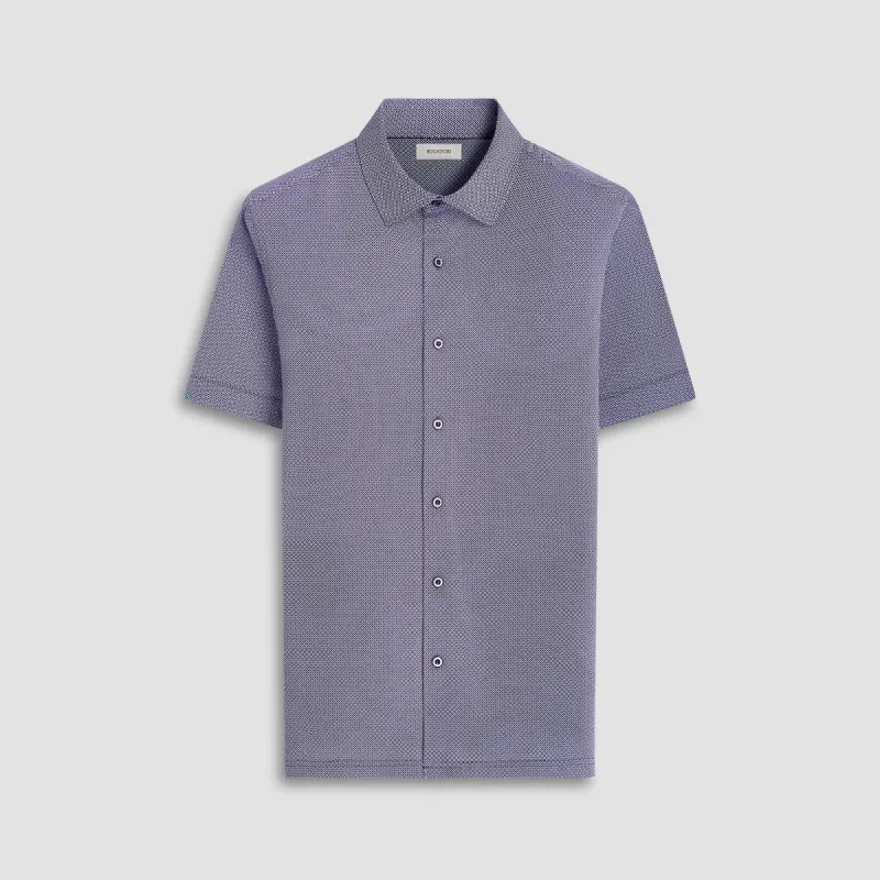 Milo Geometric OoohCotton Short-Sleeve Shirt sold by Bugatchi