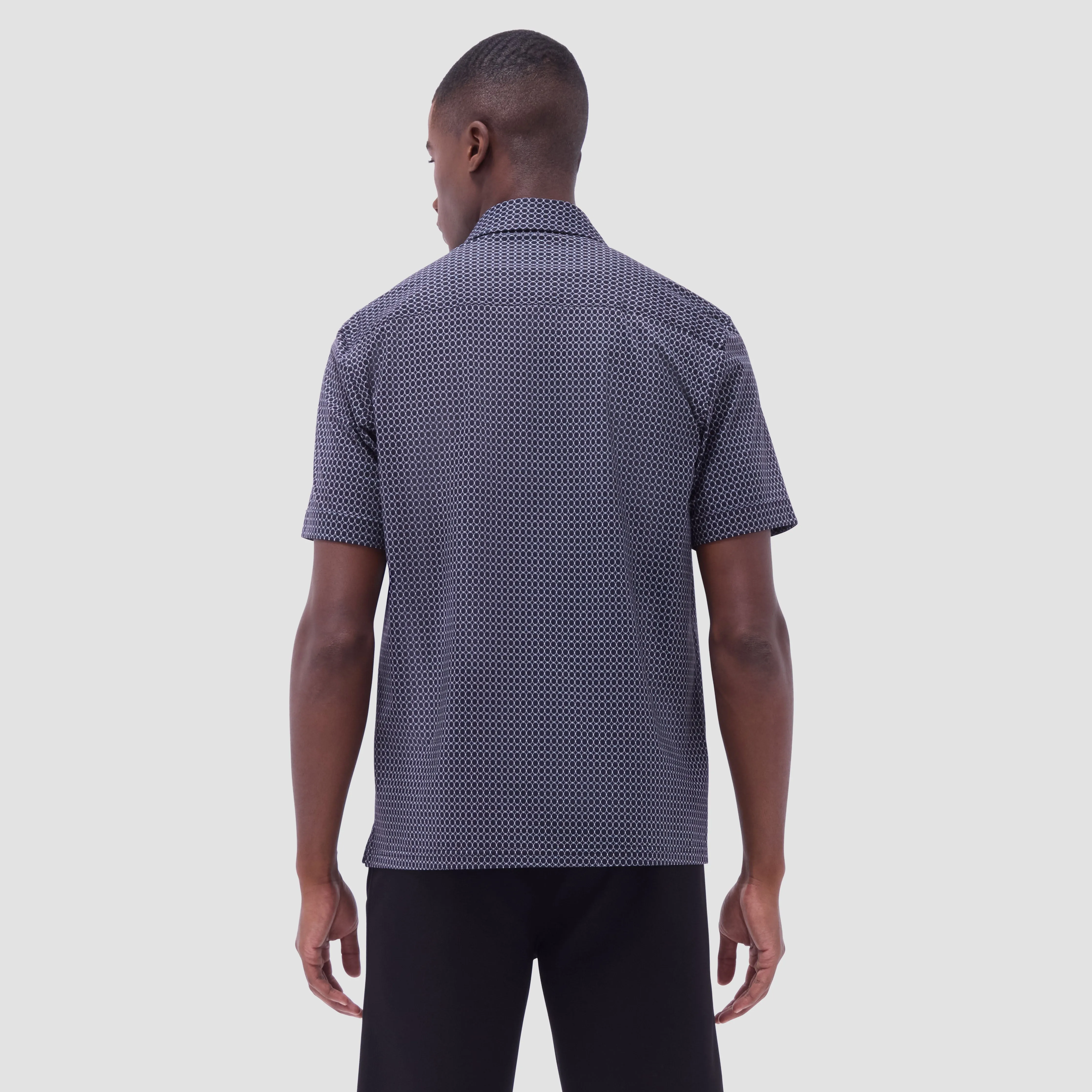 Milo Geometric Hexagon OoohCotton Short-Sleeve Shirt sold by Bugatchi product image thumbnail 4