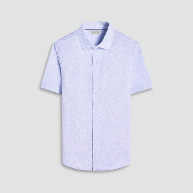 Miles Bistro Print OoohCotton Short-Sleeve Shirt sold by Bugatchi