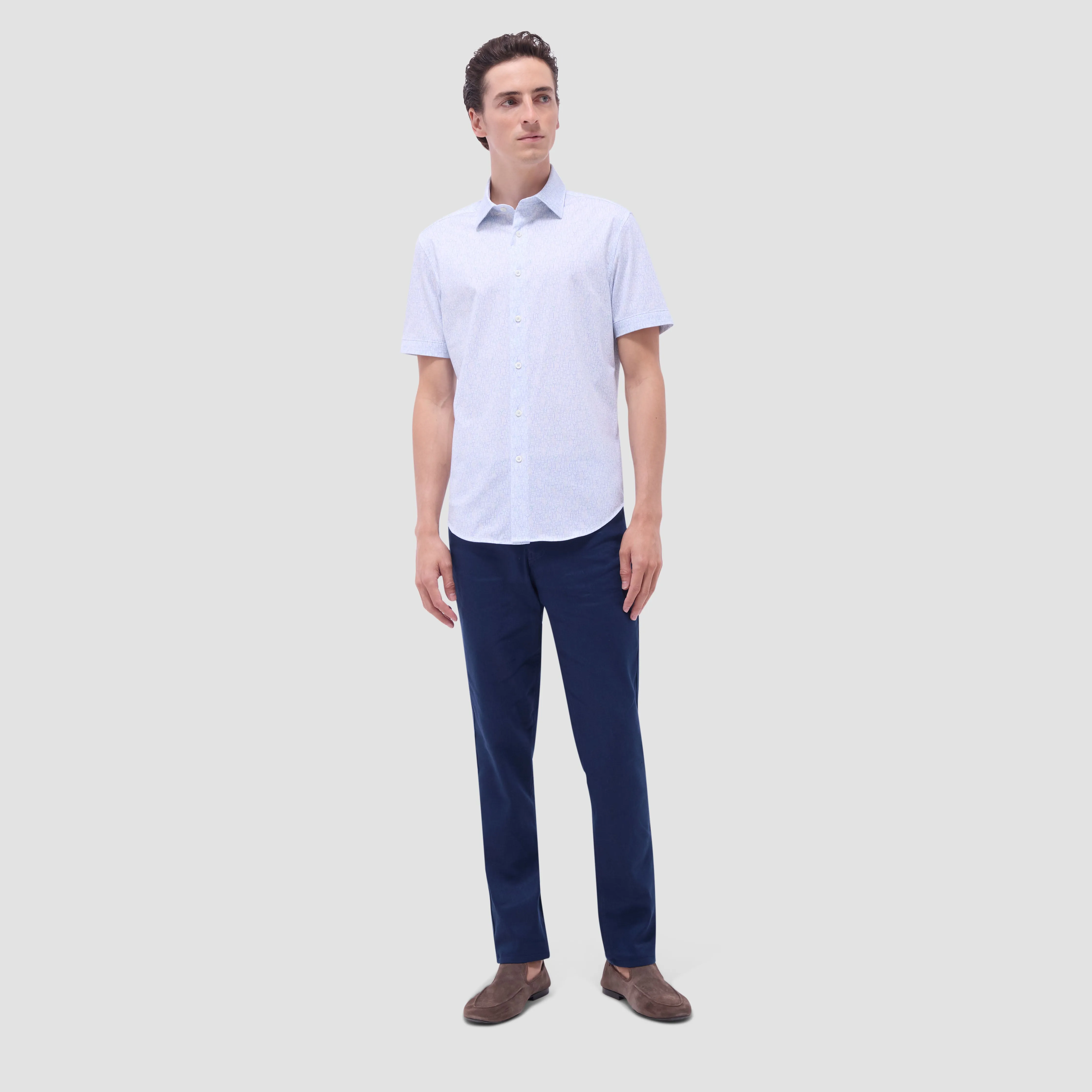 Miles Bistro Print OoohCotton Short-Sleeve Shirt sold by Bugatchi product image thumbnail 5