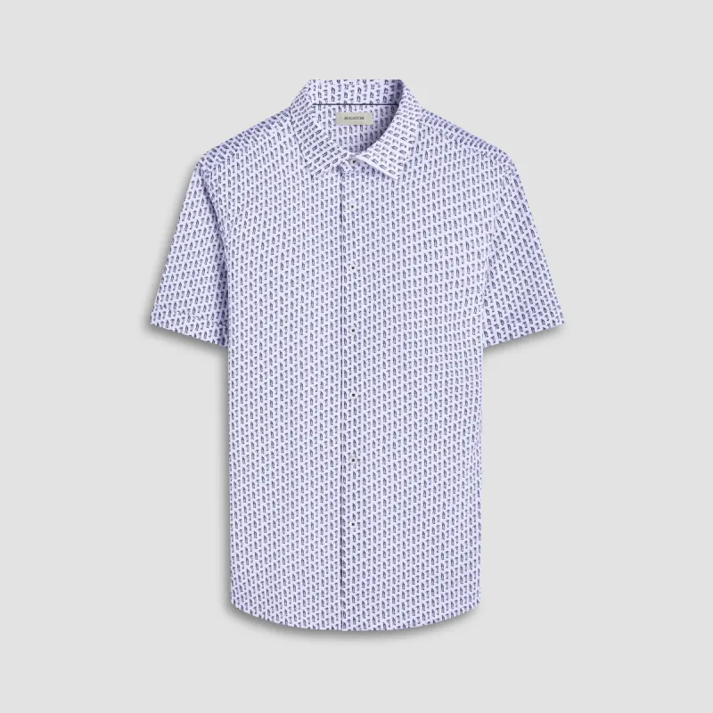 Miles Golfer OoohCotton Short-Sleeve Shirt sold by Bugatchi