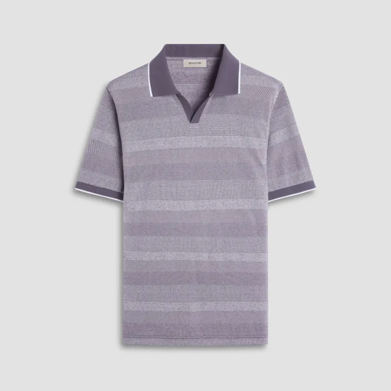 Mixed Media Johnny Collar Polo Shirt sold by Bugatchi