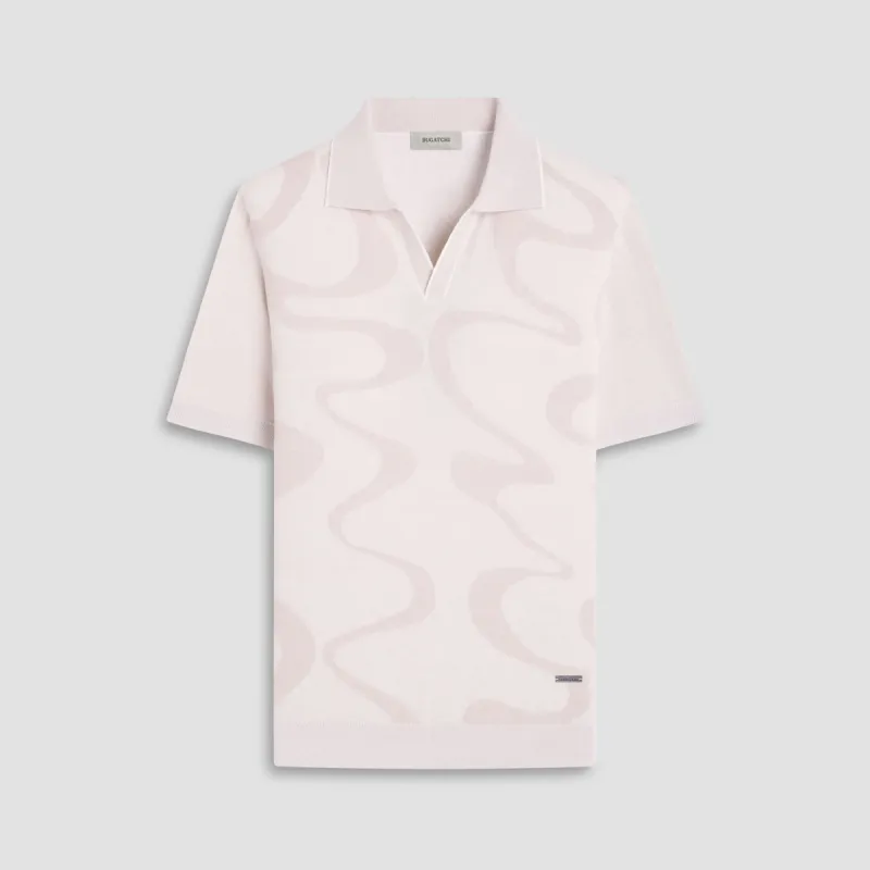 Abstract Knit Short Sleeve Johnny Sweater sold by Bugatchi